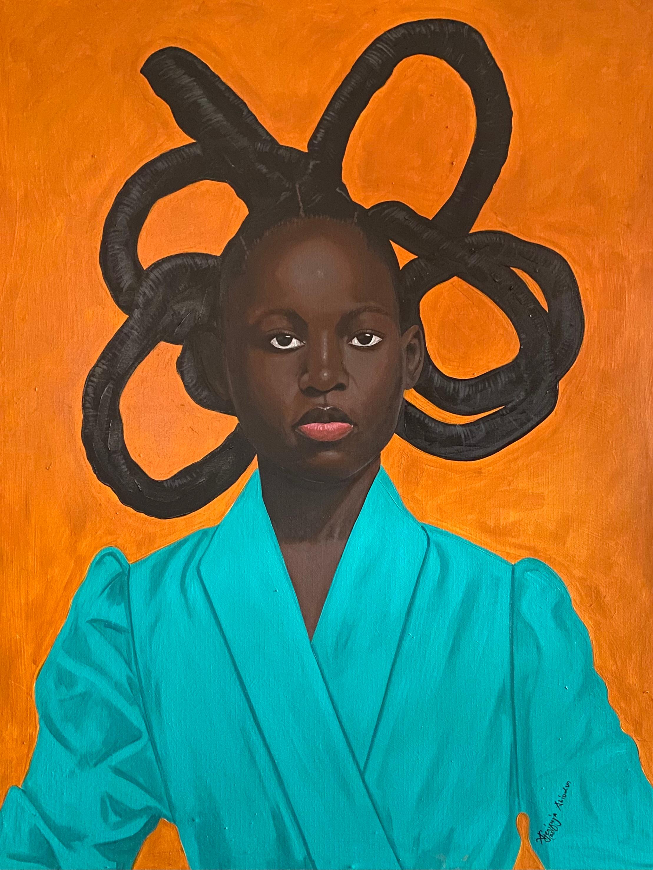 Oge (Mode) - 21. Jahrhundert, Zeitgenössisch, Figurative Moderne, Afrika Frau Haar