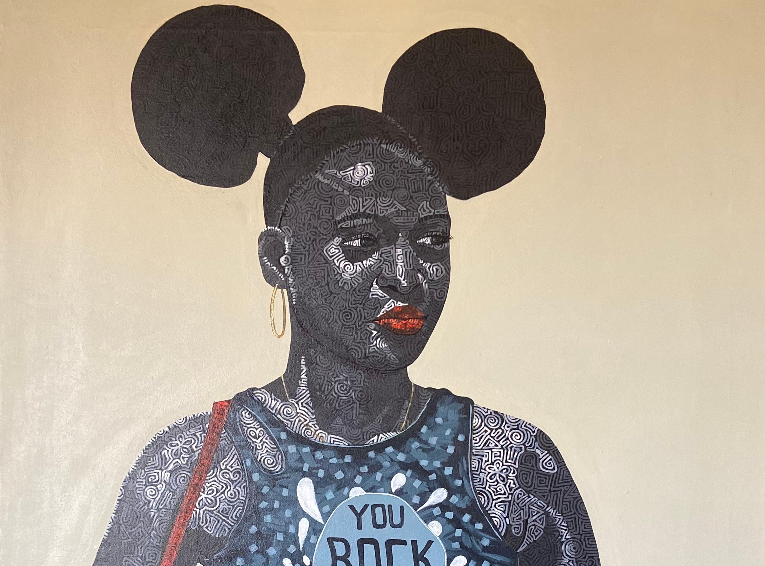 On A Date 2 - 21e siècle, Contemporain, Figuratif, Moderne, Amour, Mode - Painting de Ajenifuja Abiodun