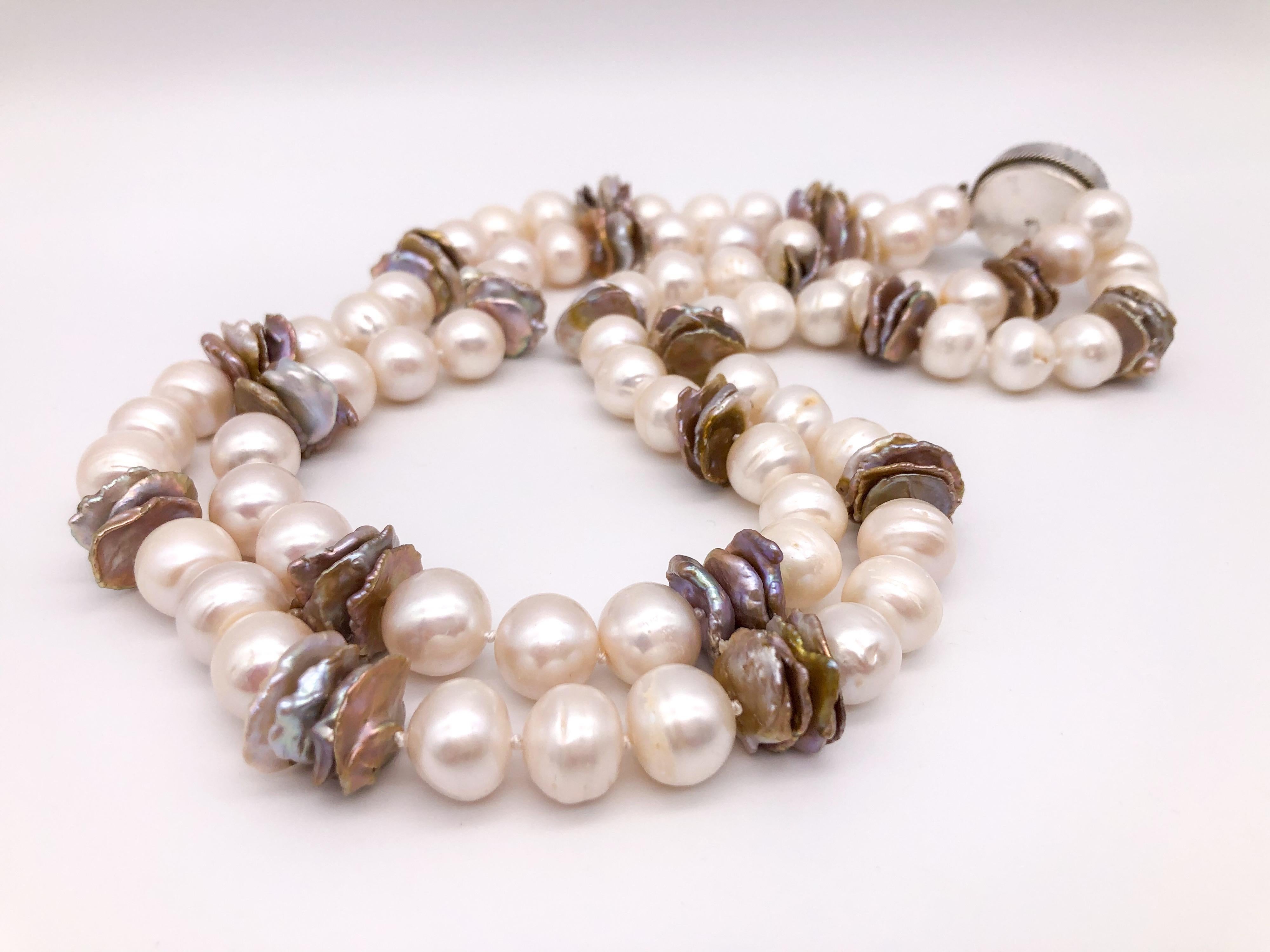 A.Jeschel 2 strand 14 m.m. Pearl necklace. 5