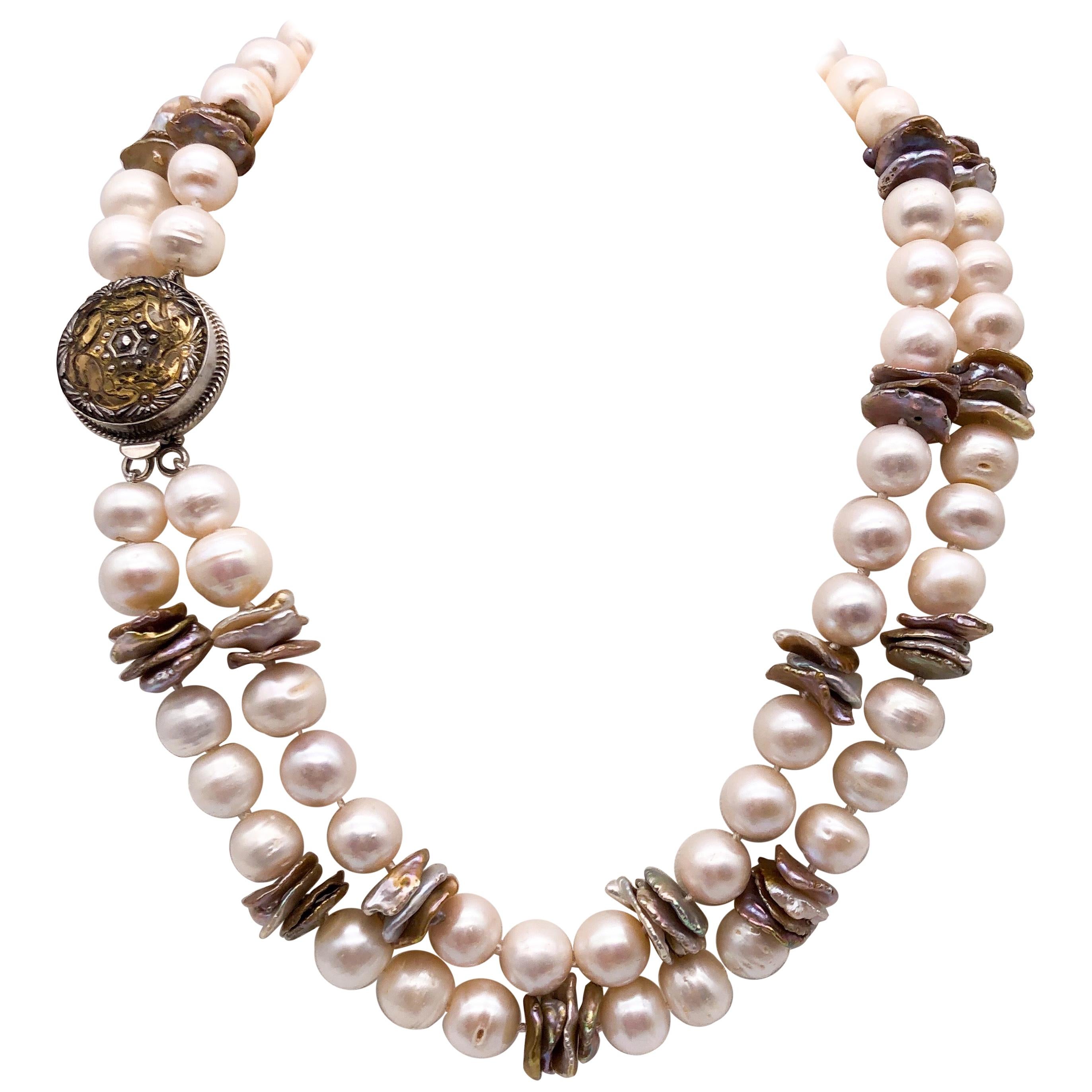 A.Jeschel 2 strand 14 m.m. Pearl necklace.