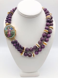 A.Jeschel 2 strand Stitchtite and coin Pearl necklace
