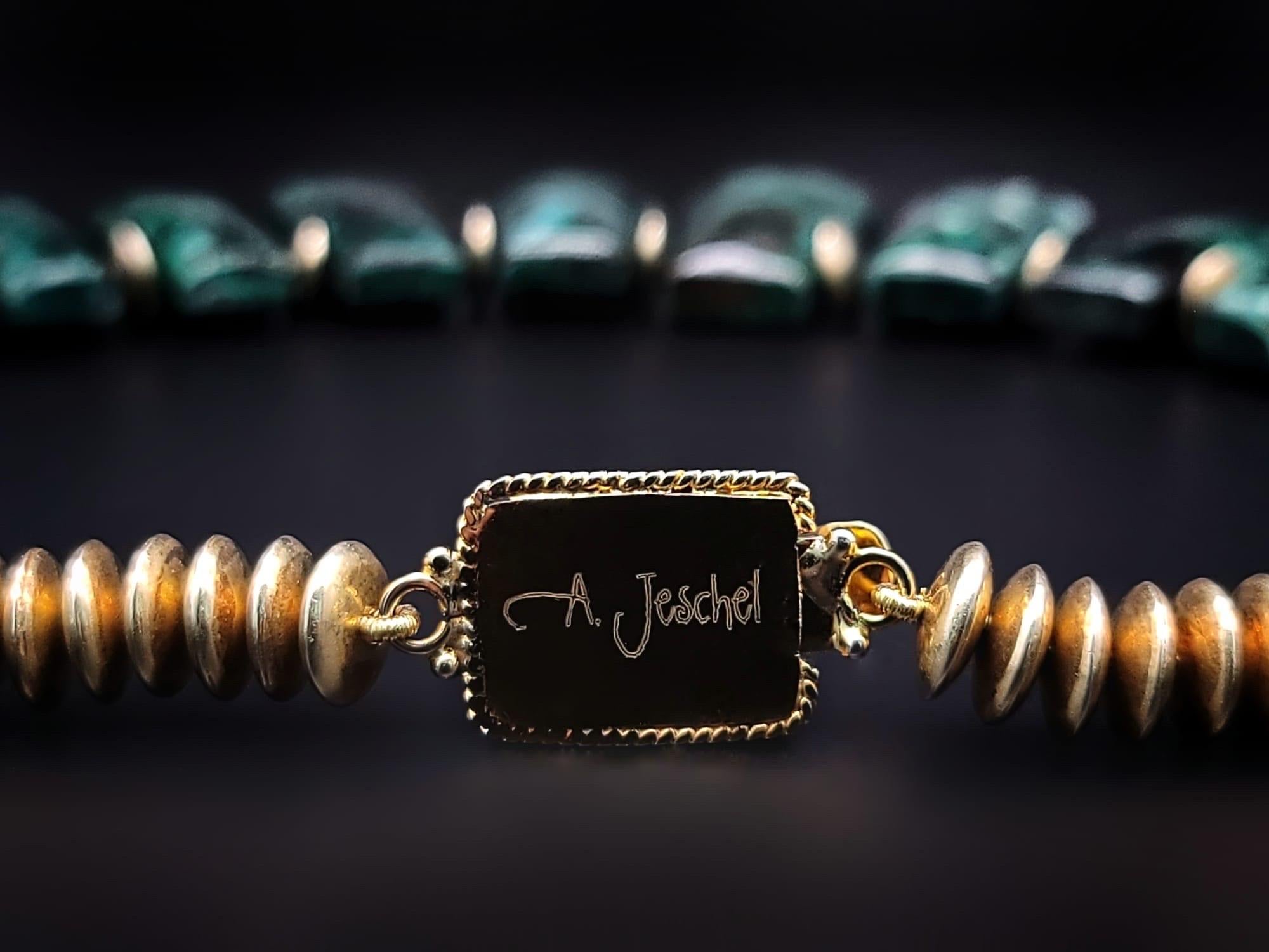 A.Jeschel A masterpice Malachit-Halskette. im Angebot 4