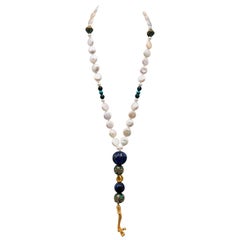 A.Jeschel A meticulously detailed Long Necklace of Coin Pearl 