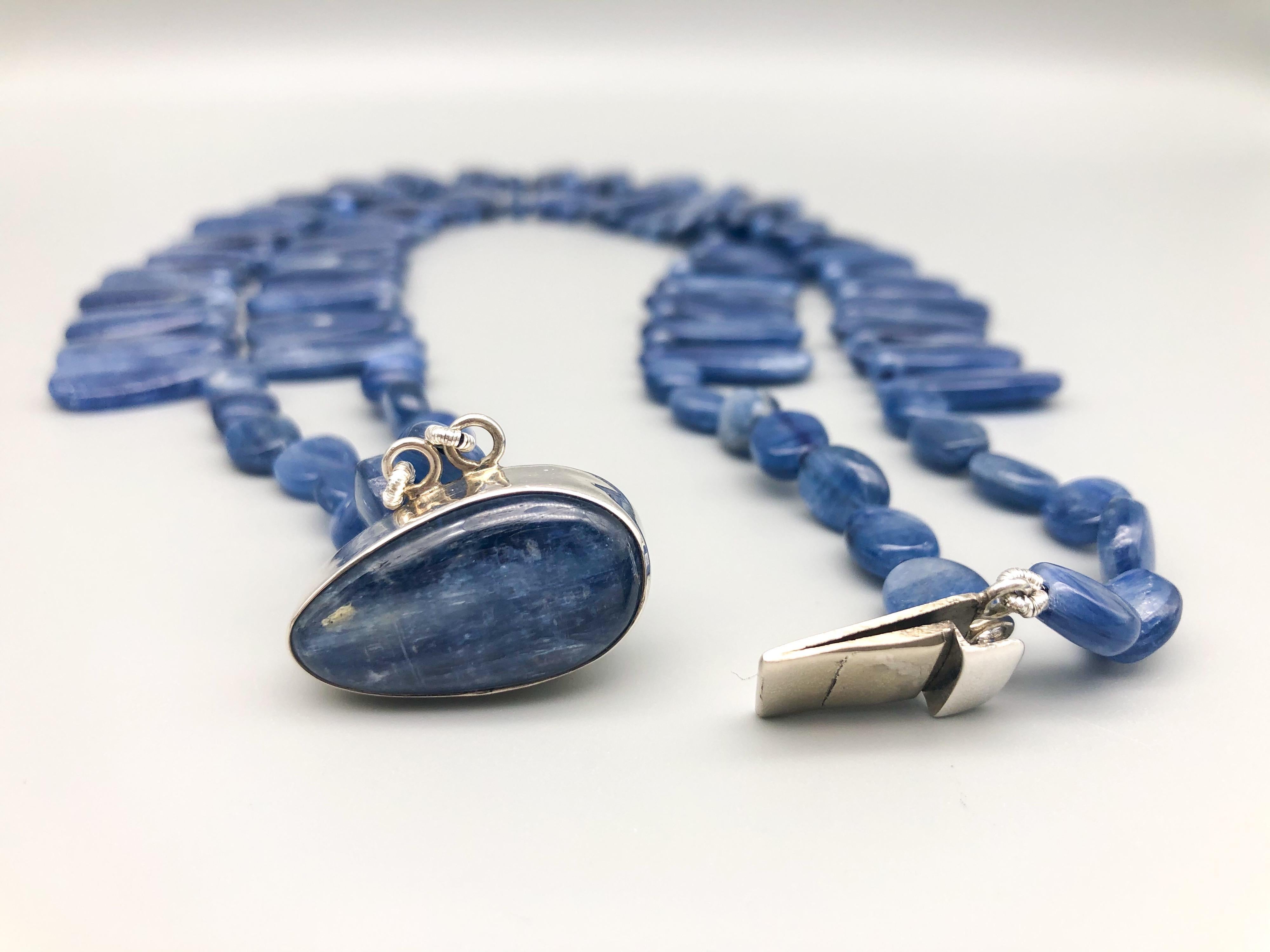 Women's A.Jeschel A True Blue Kyanite 2 Strand Necklace. For Sale