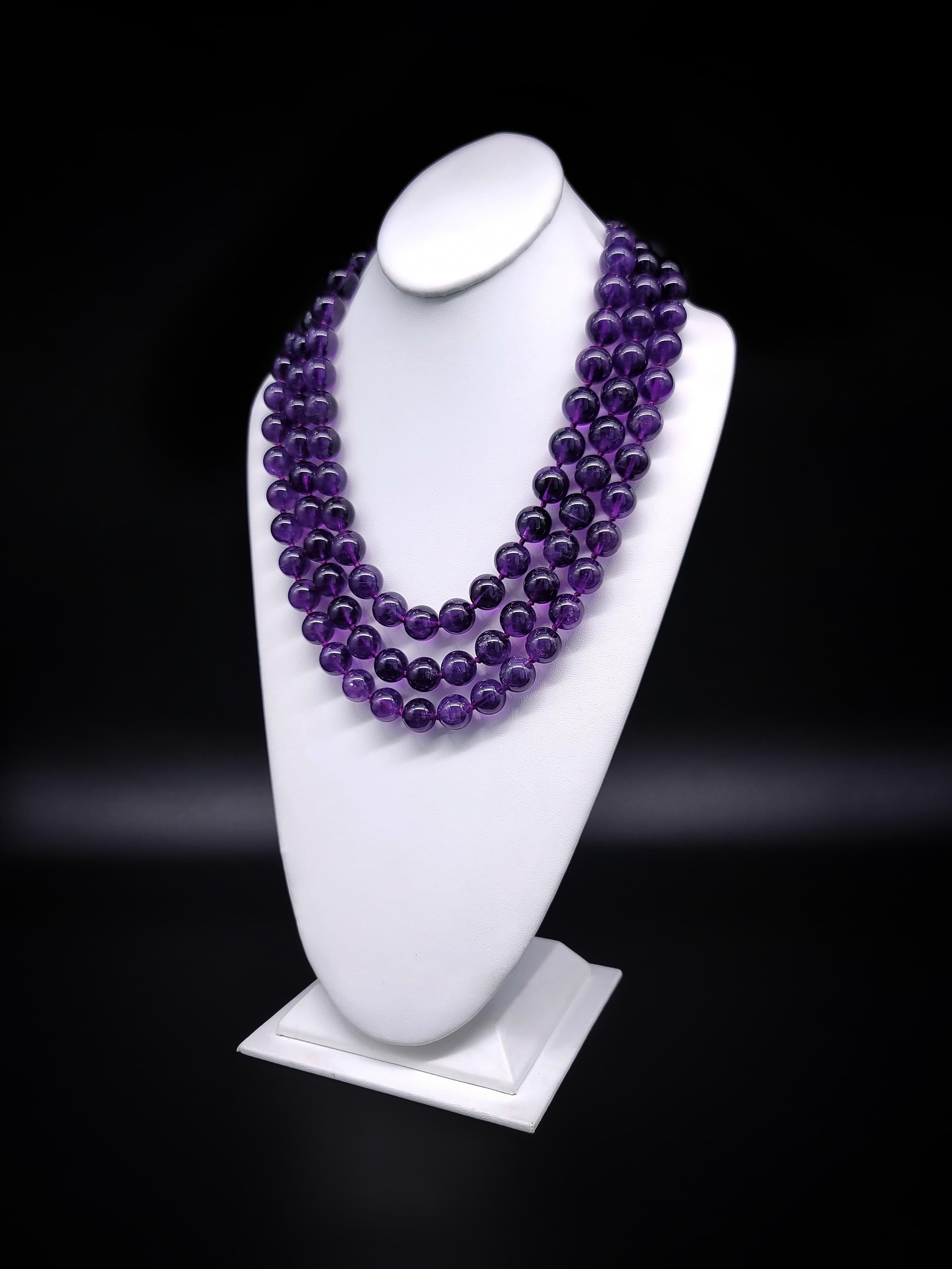A.Jeschel  Amethyst necklace with a Vintage Venetian glass clasp. 4