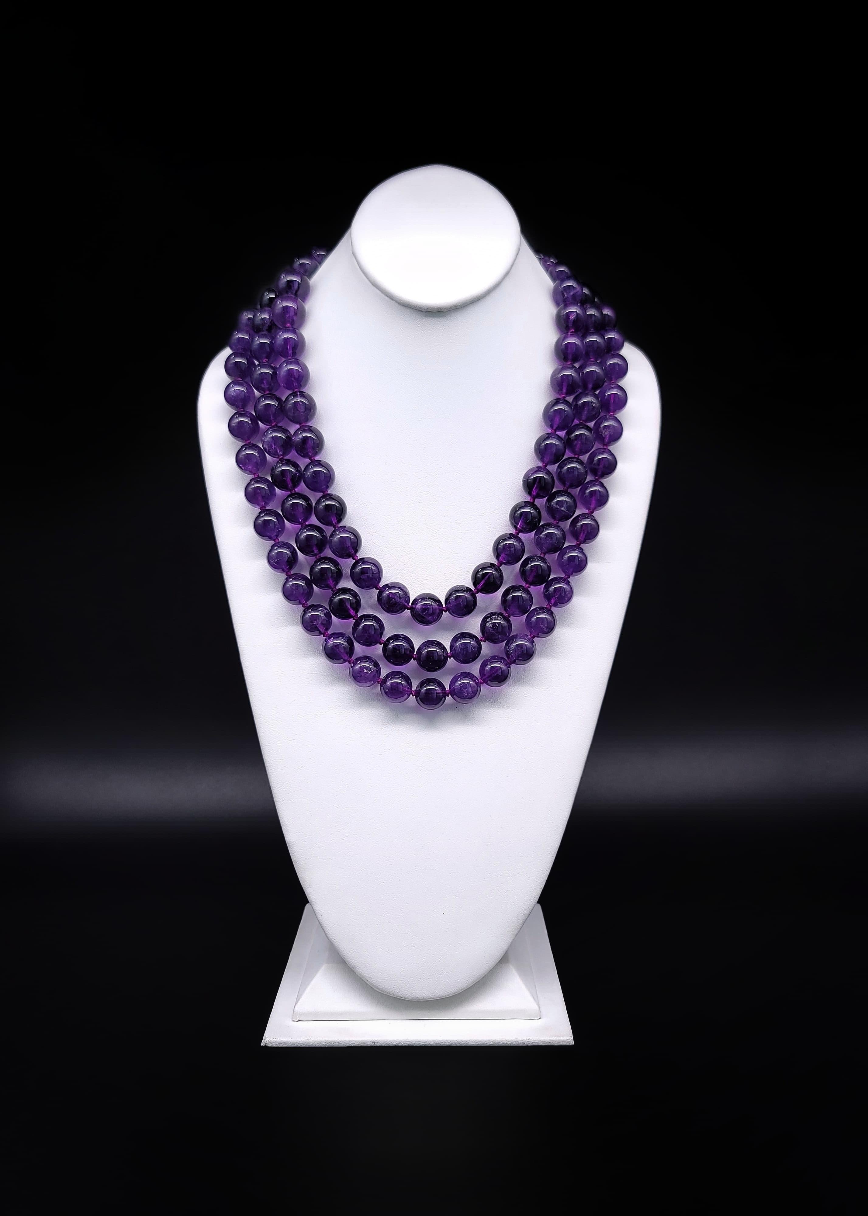 A.Jeschel  Amethyst necklace with a Vintage Venetian glass clasp. 5