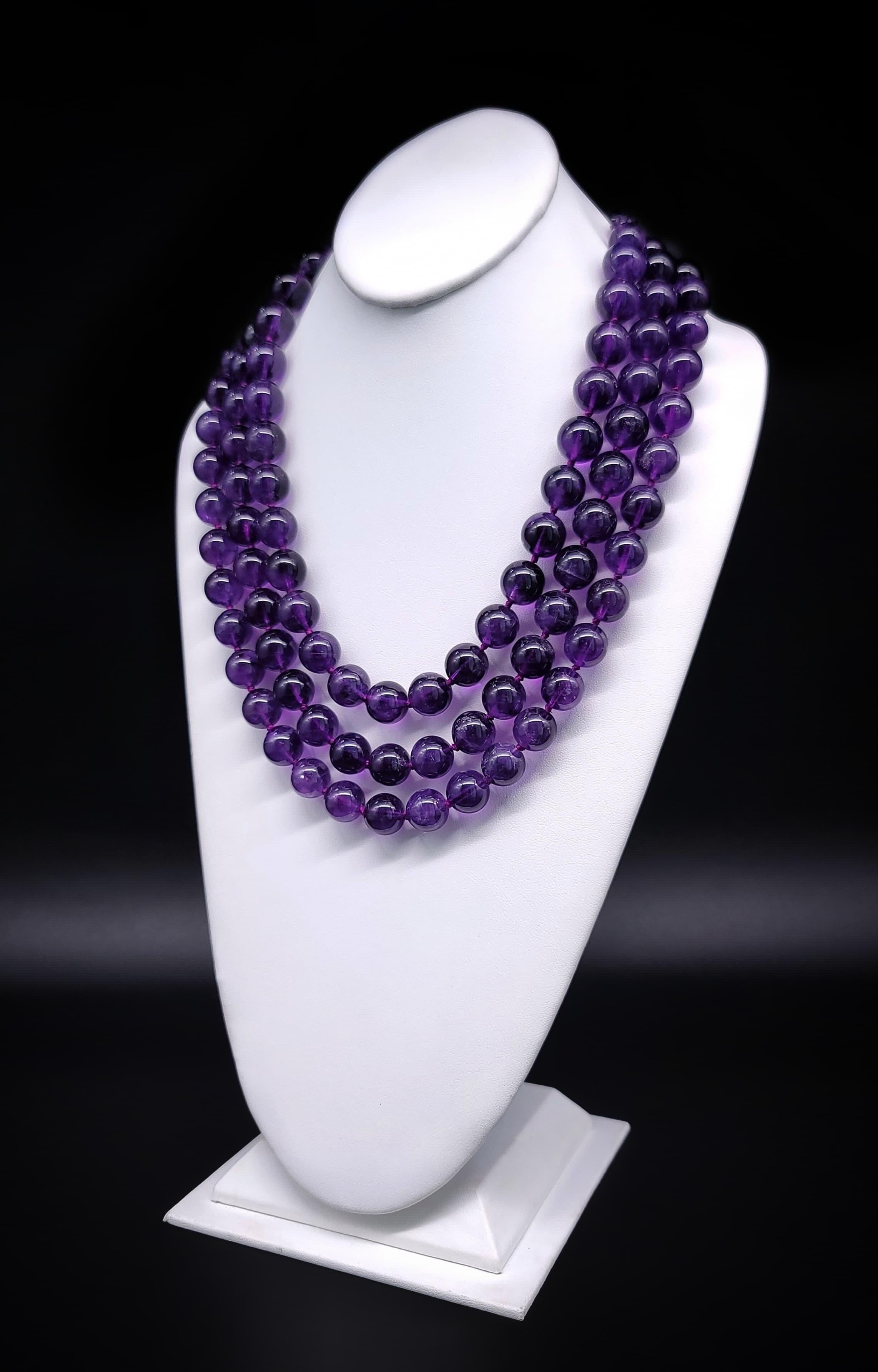 A.Jeschel  Amethyst necklace with a Vintage Venetian glass clasp. In New Condition In Miami, FL