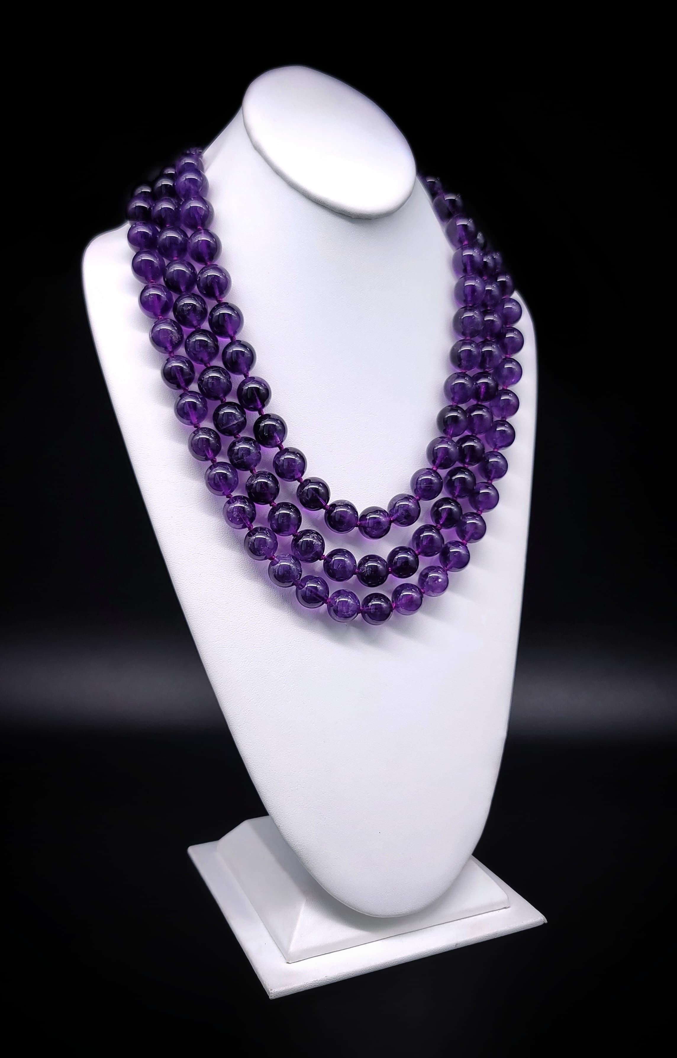 A.Jeschel  Amethyst necklace with a Vintage Venetian glass clasp. 2