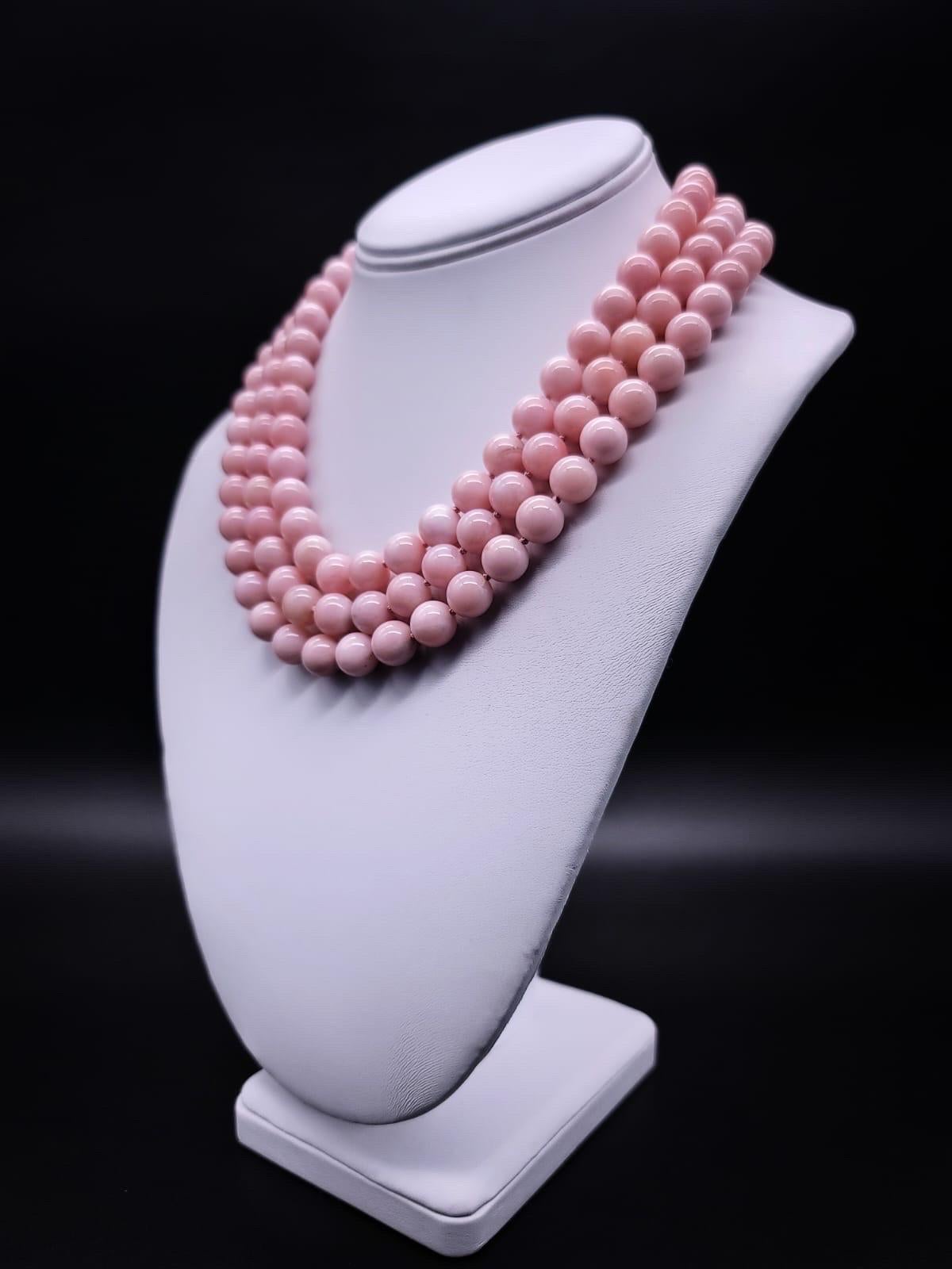 A.Jeschel An Elegant Pink Opal necklace. For Sale 12