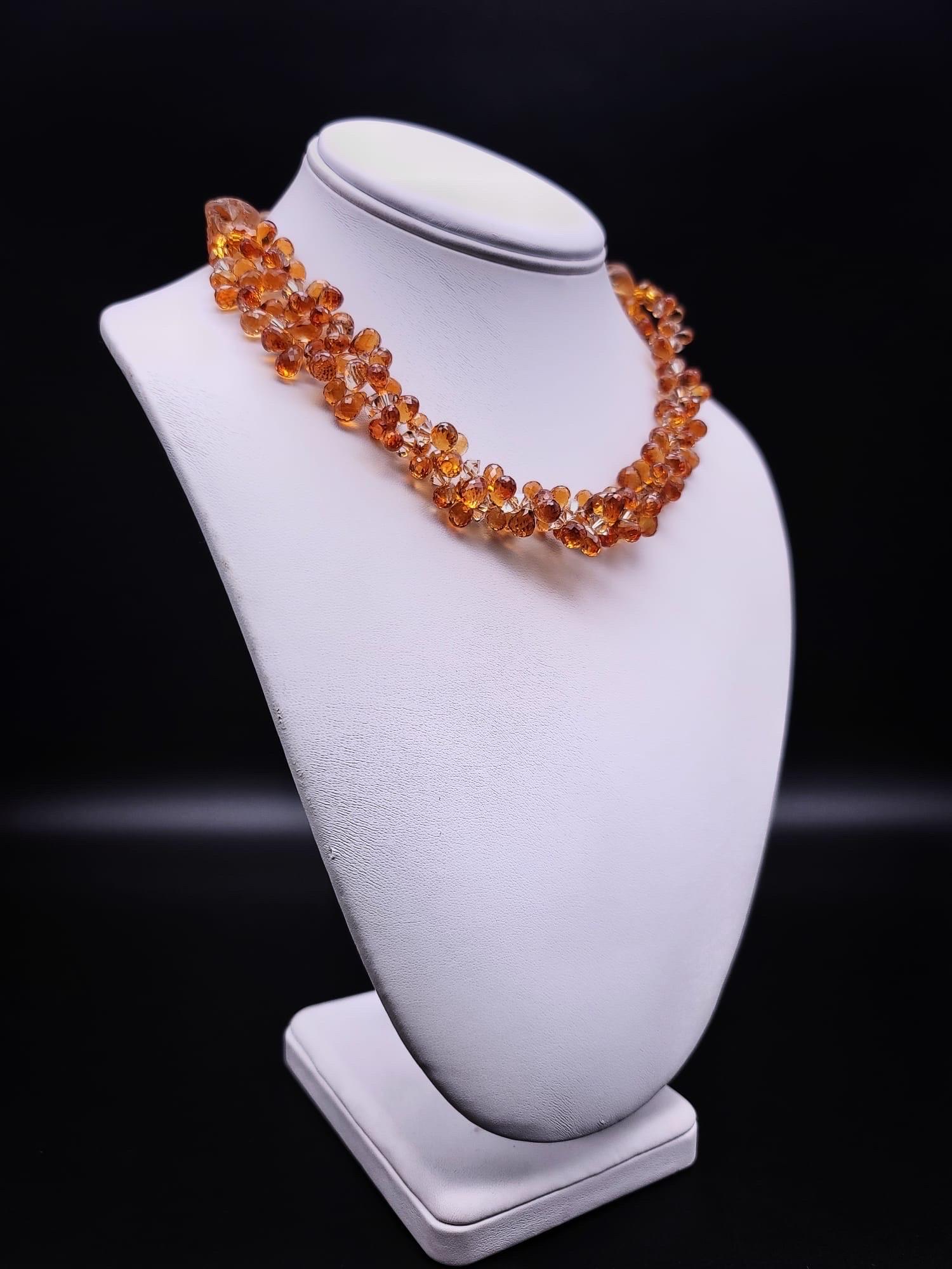 A.Jeschel An exceptionally flattering Topaz necklace.  For Sale 2