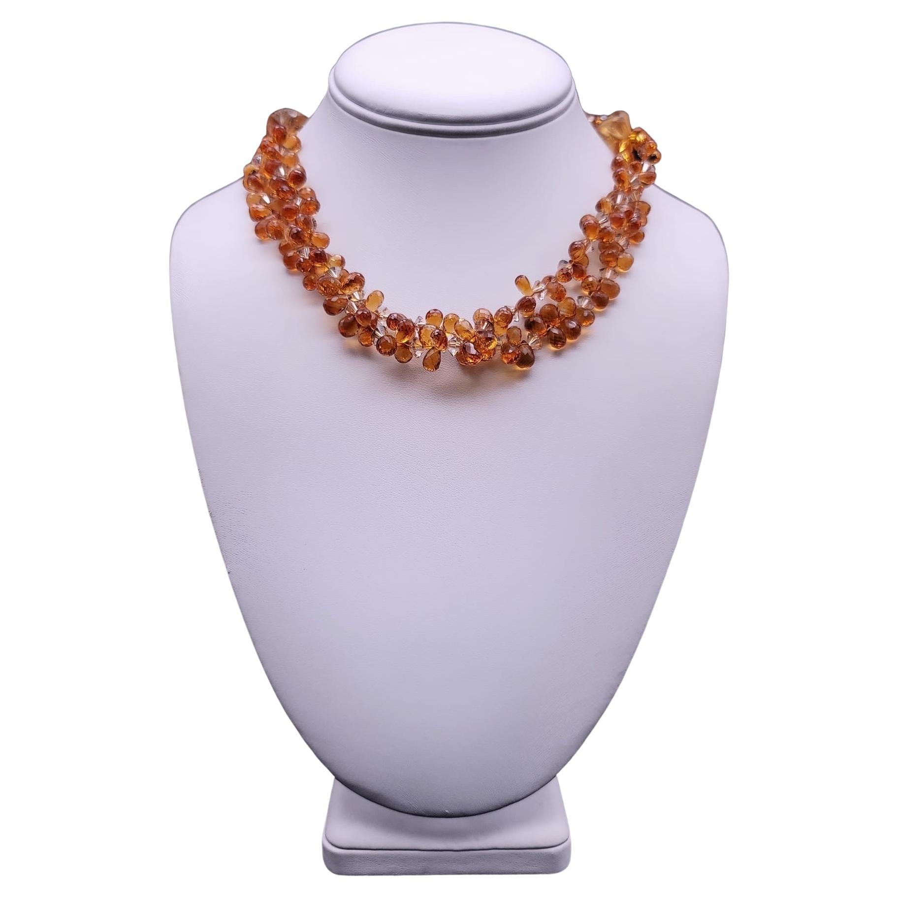 A.Jeschel An exceptionally flattering Topaz necklace.  For Sale