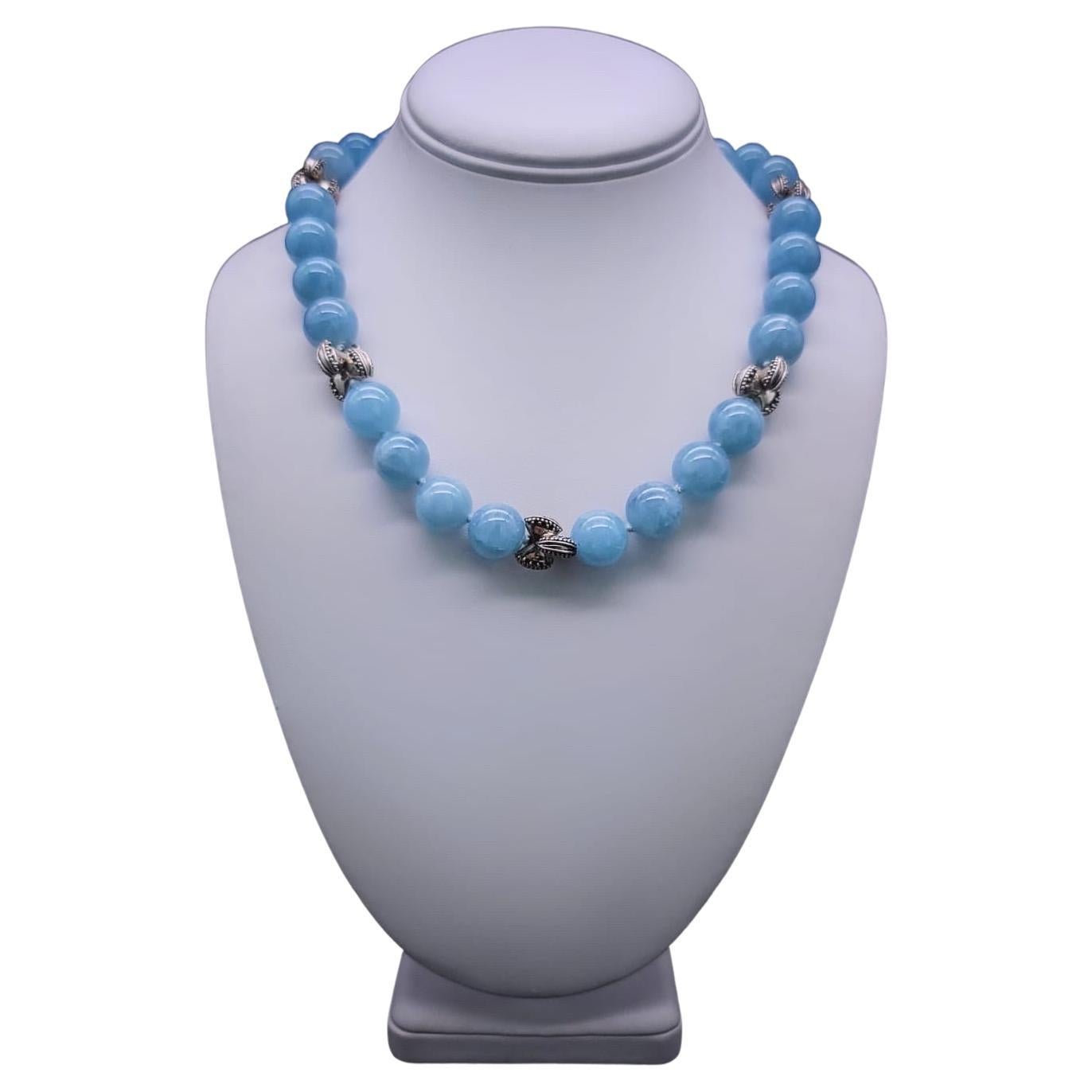 A.Jeschel Beautiful Aquamarine necklace. For Sale