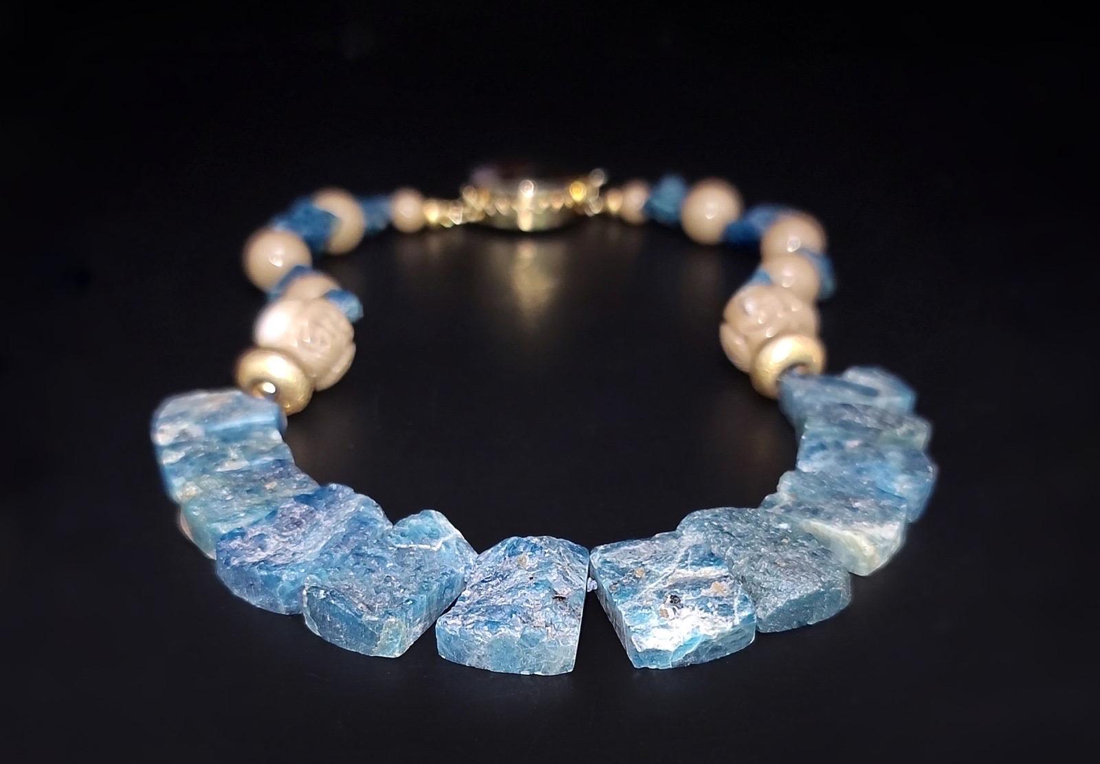 A.Jeschel Blue Apatite & Bamboo Necklace For Sale 5