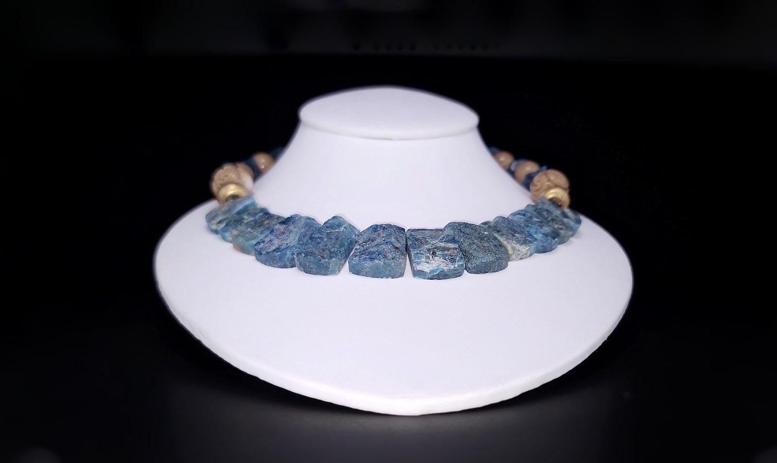 A.Jeschel Blue Apatite & Bamboo Necklace For Sale 10