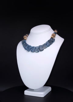A.Jeschel Blue Apatite & Bamboo Necklace