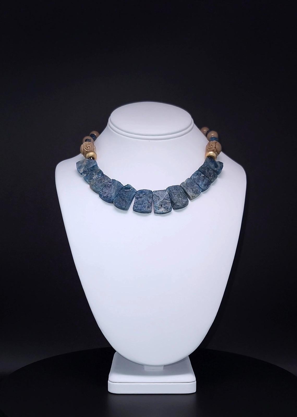 A.Jeschel Blue Apatite & Bamboo Necklace For Sale 2