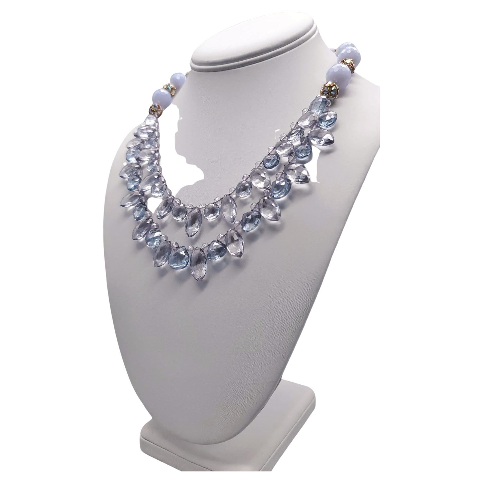 light blue stone necklace
