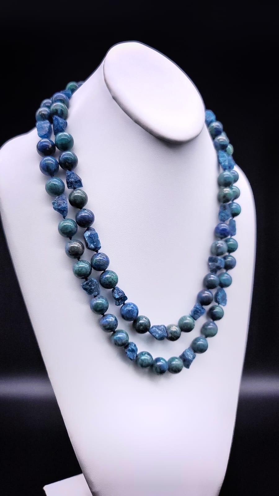 Women's A.Jeschel Captivating Chrysocolla and Apatite necklace For Sale