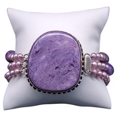 A.Jeschel Bracciale con perline lucide di Charoite