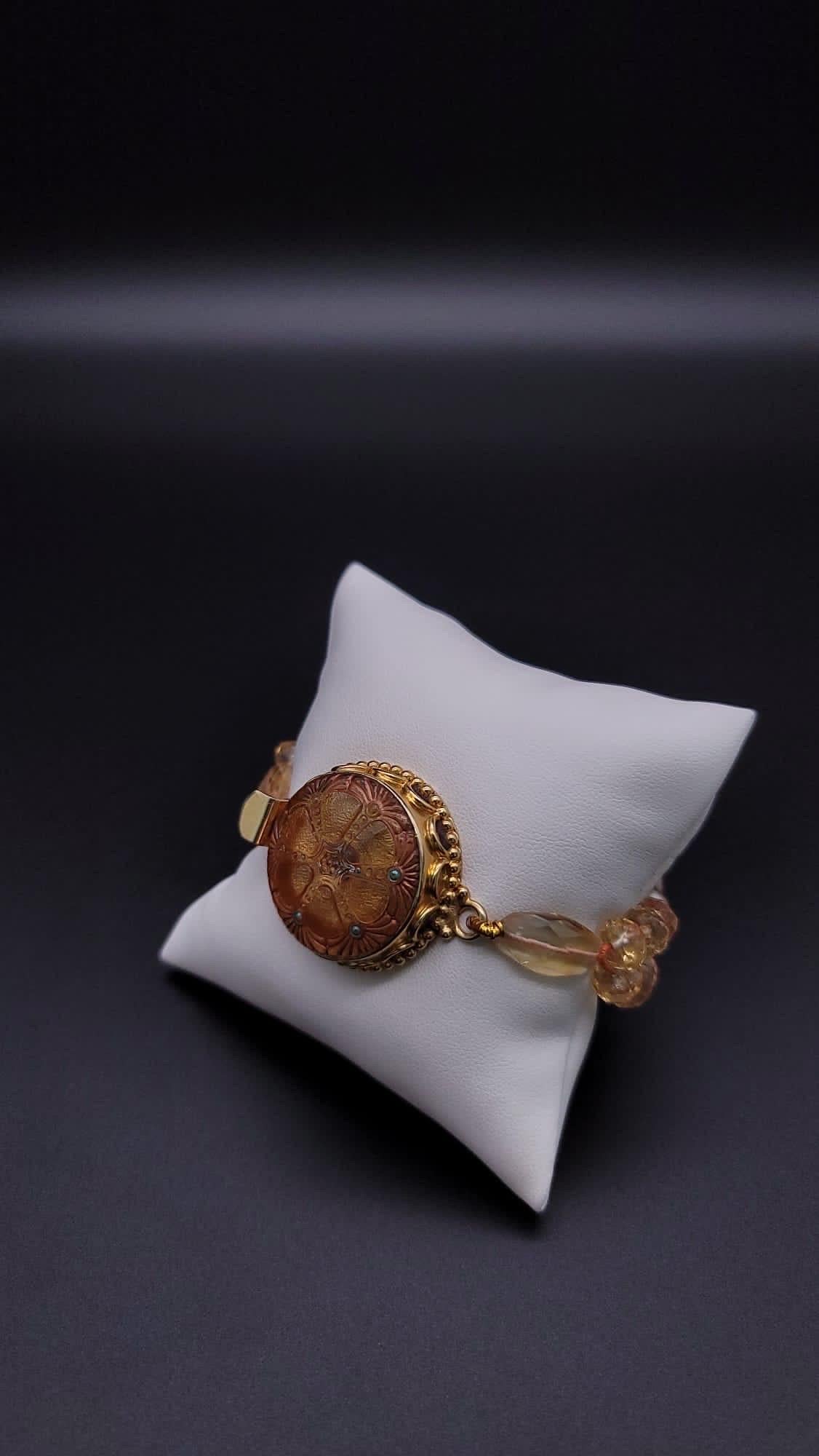 One-of-a-Kind

Embrace the allure of this exquisite Citrine bracelet, carefully handcrafted to capture the essence of sophistication. Each citrine gemstone, with its warm and captivating hue, has been meticulously selected for its brilliance and