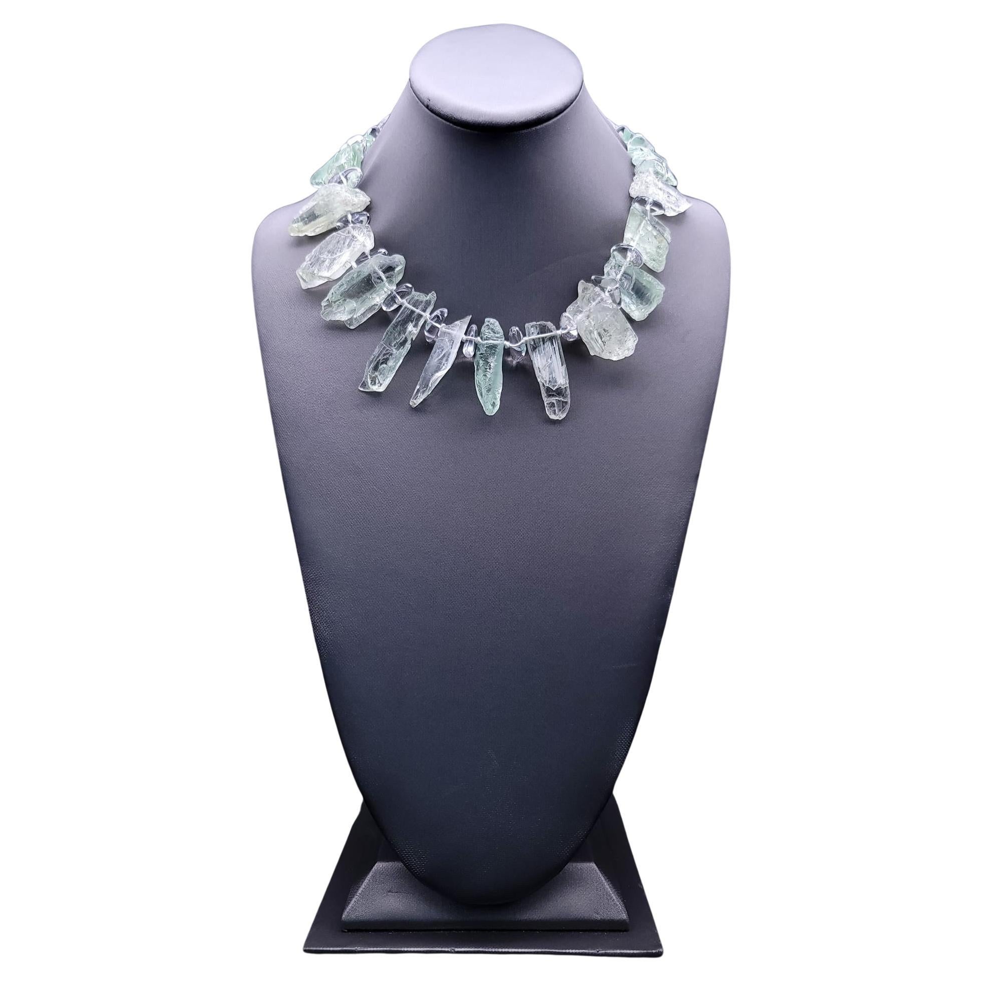 Contemporary A.Jeschel Dazzling Green Amethyst Necklace. For Sale