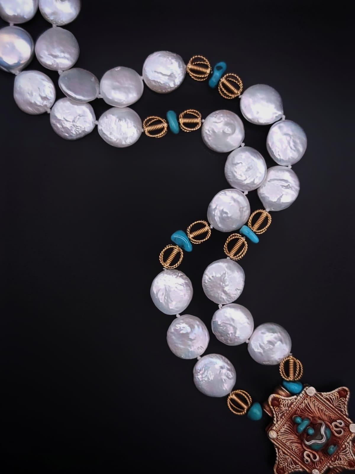 A.Jeschel Delicate Tibetan Ghau box Pearl necklace. 10