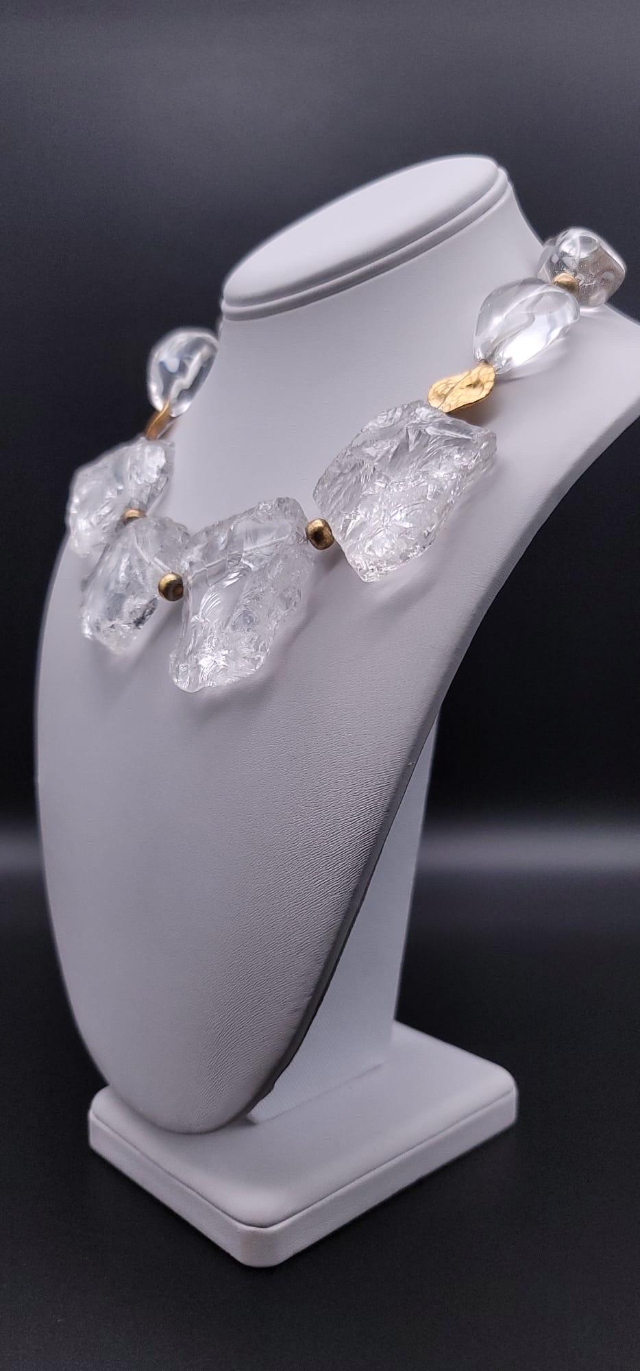 Dramatische Halskette aus gehämmerten Bergkristallplatten von A.Jeschel. im Angebot 6