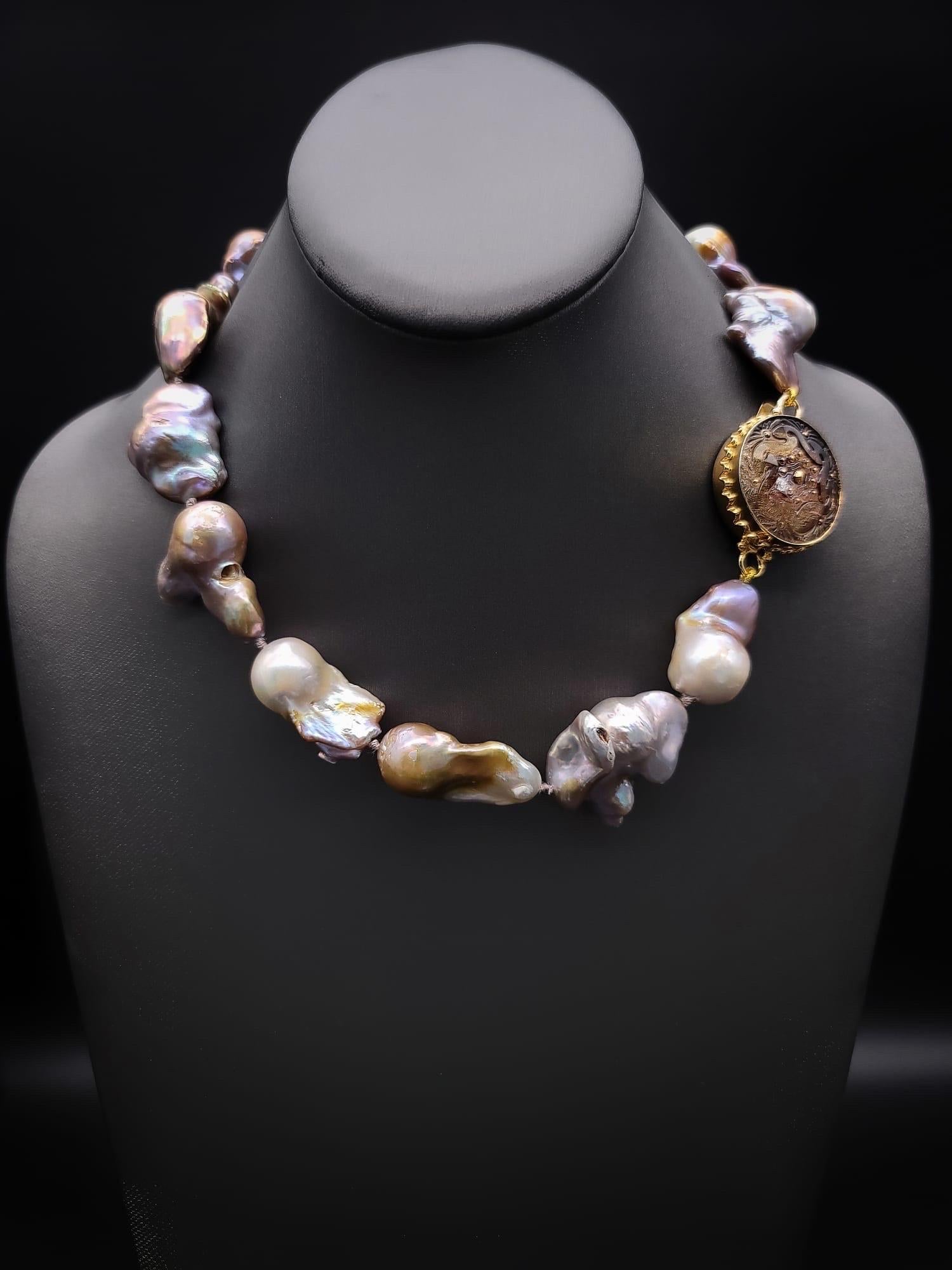 A.Jeschel Elegant Baroque Pearl Necklace For Sale at 1stDibs