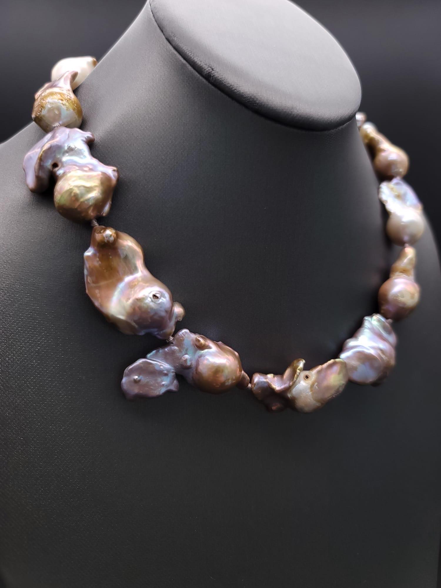 A.Jeschel Elegant Baroque Pearl Necklace For Sale at 1stDibs