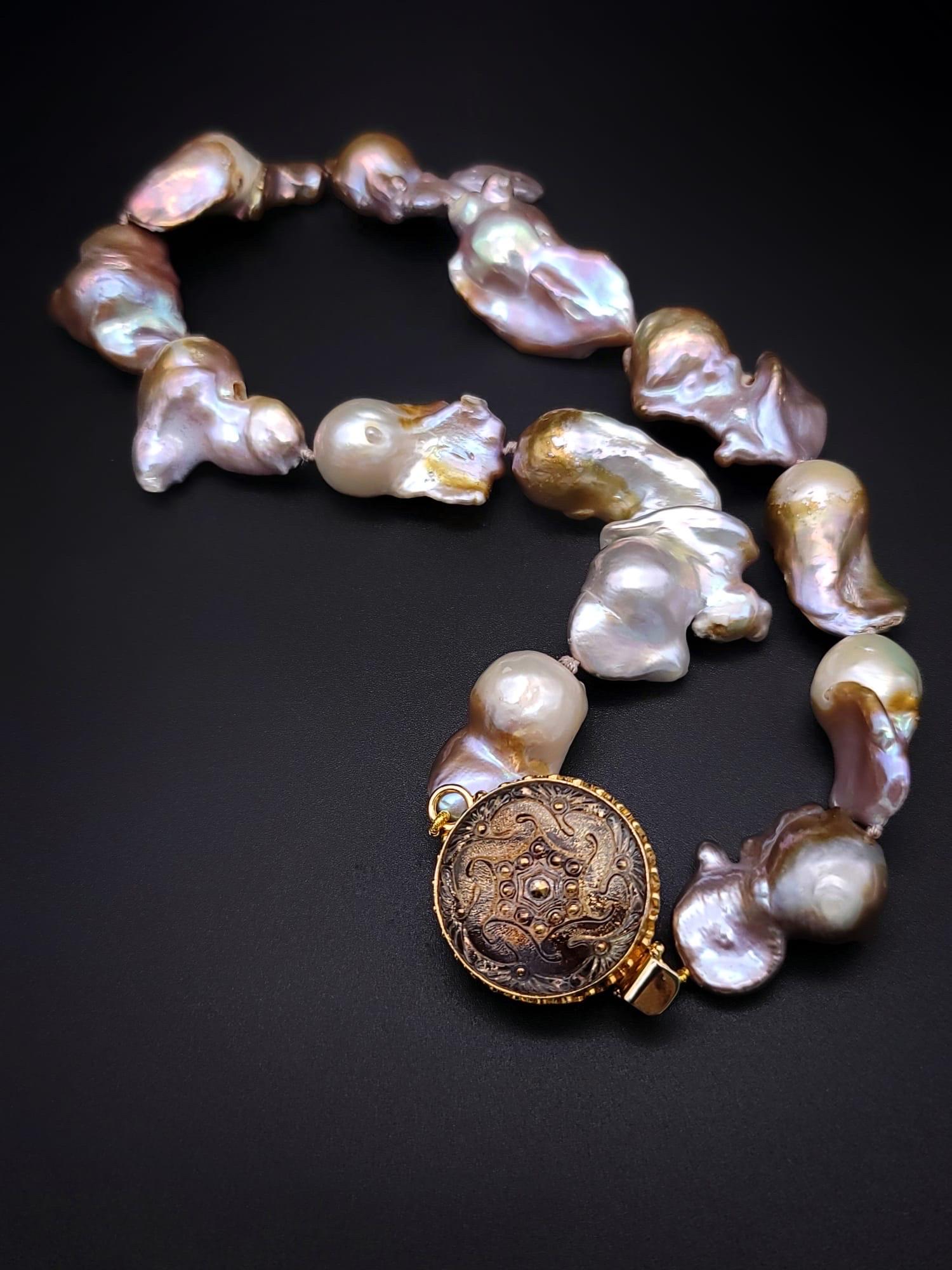 A.Jeschel Elegant Baroque Pearl Necklace For Sale 2