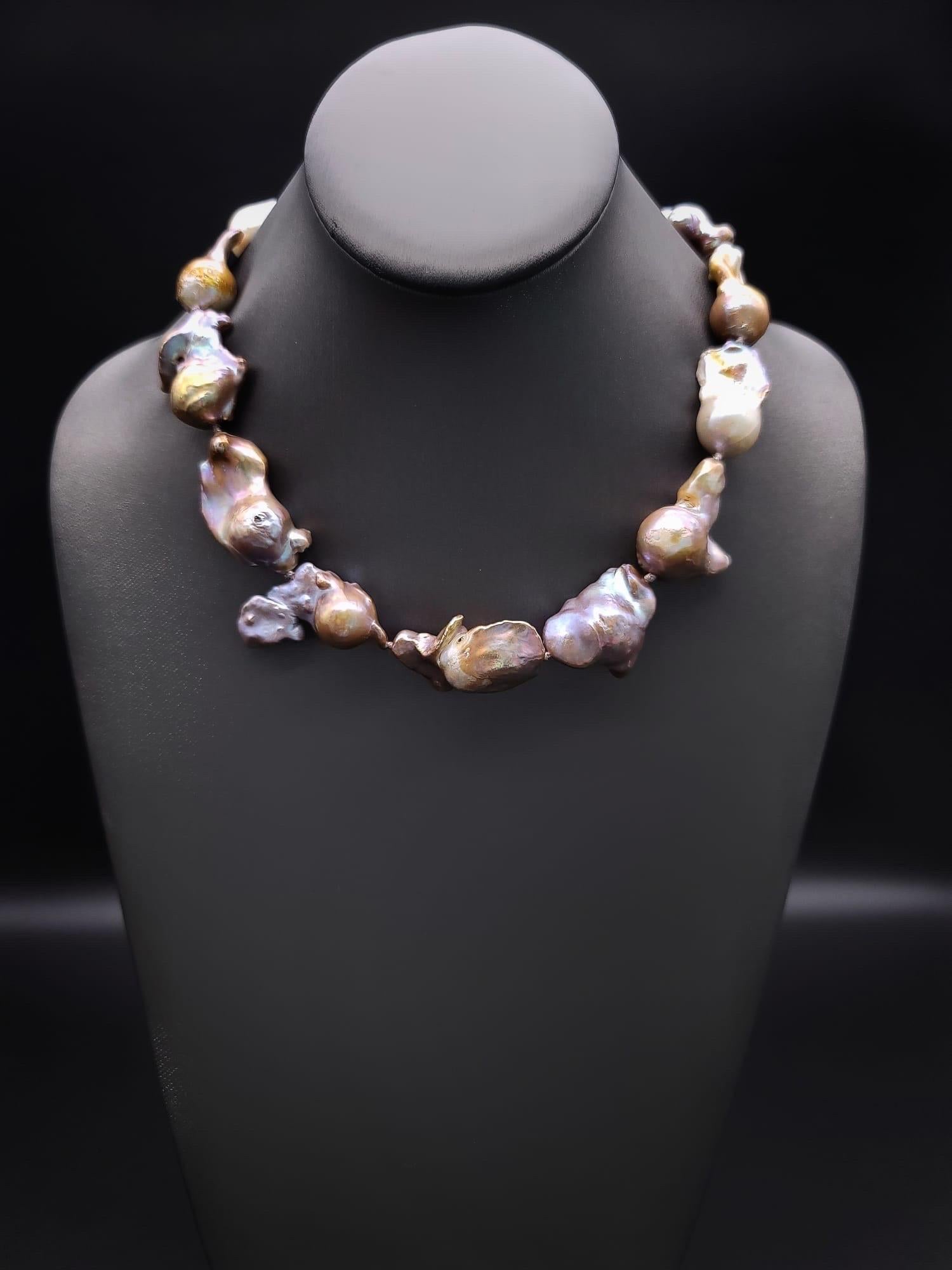 A.Jeschel Elegant Baroque Pearl Necklace For Sale at 1stDibs