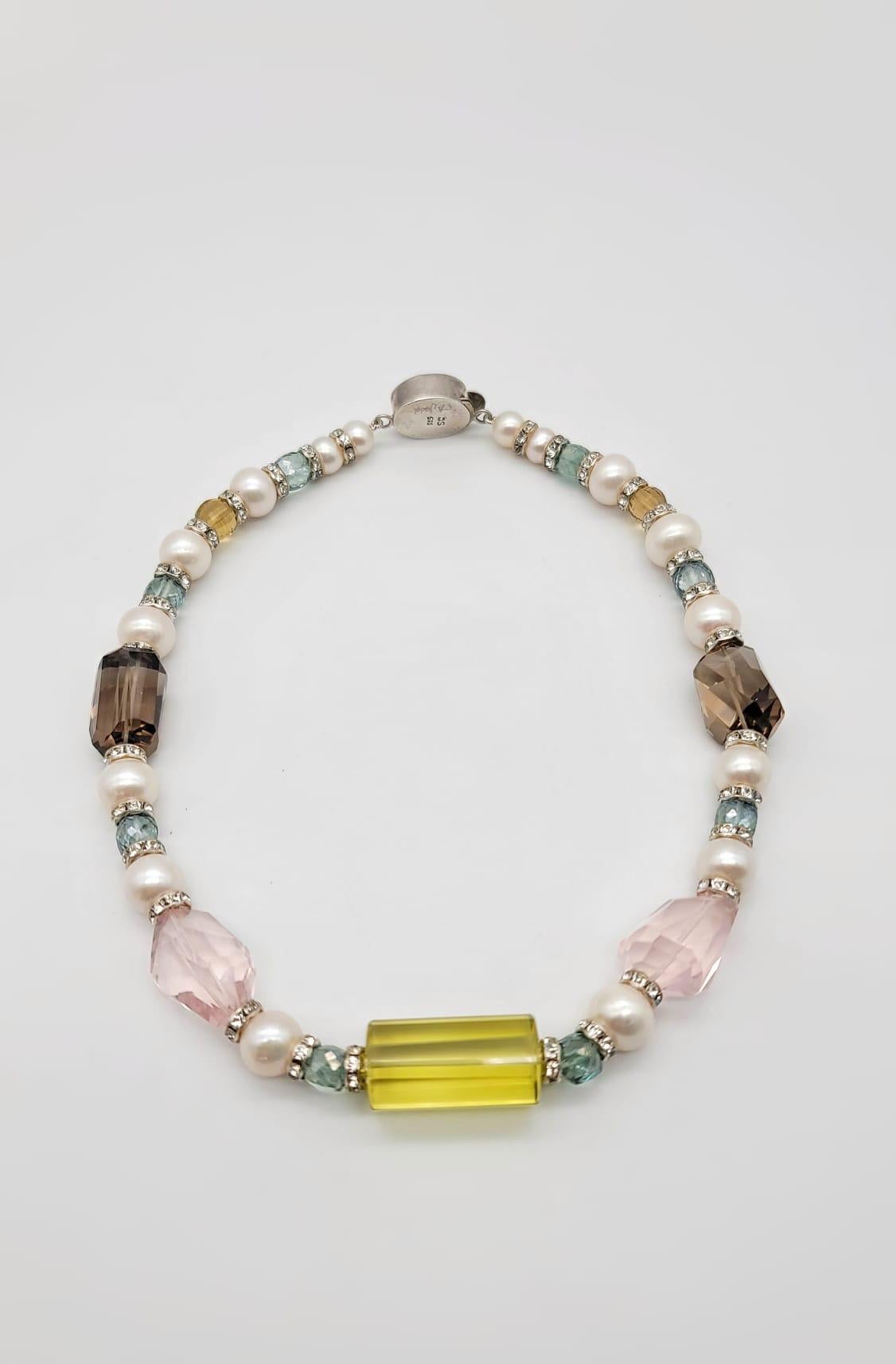 A.Jeschel Elegant crystal Quartz in a soft and flattering palette of gemstones For Sale 4