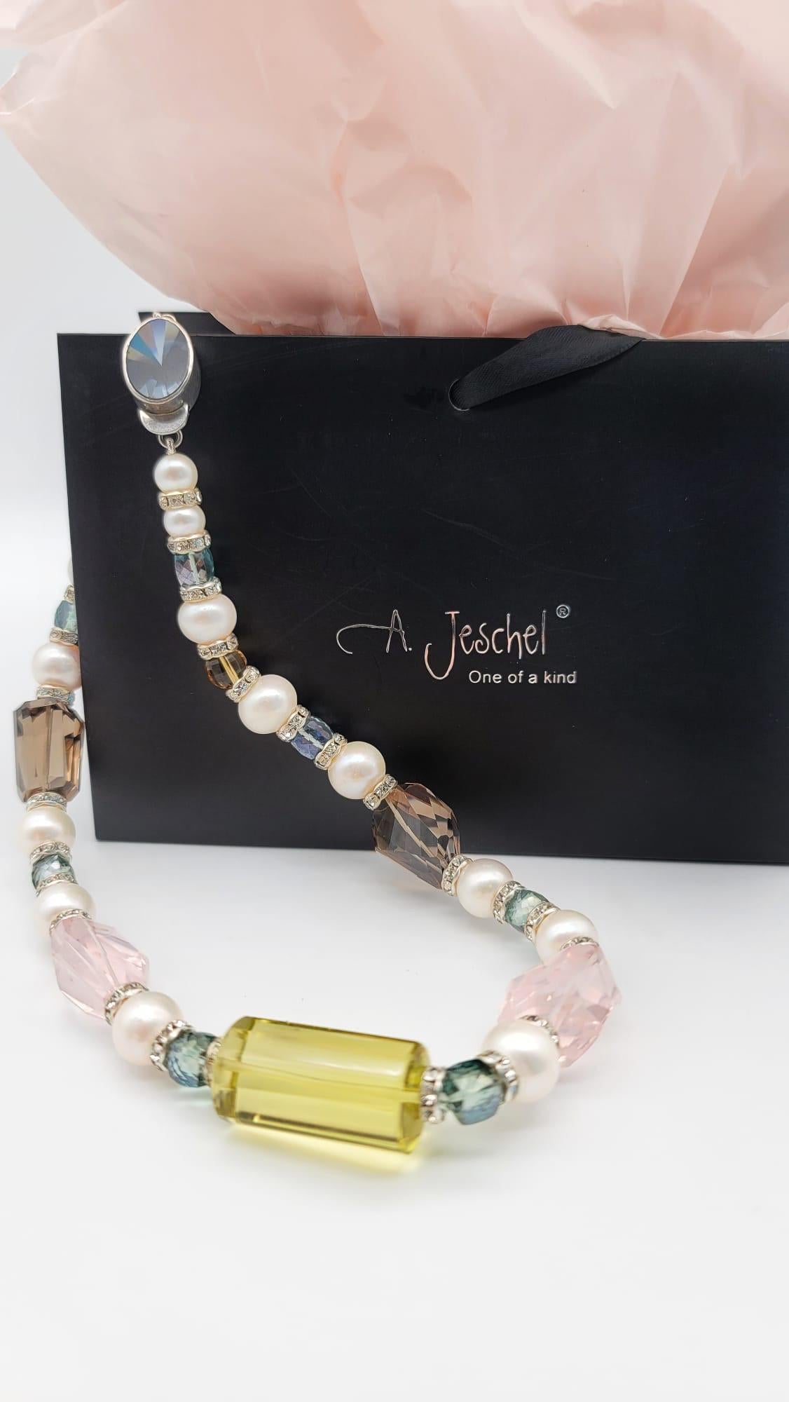 A.Jeschel Elegant crystal Quartz in a soft and flattering palette of gemstones For Sale 6