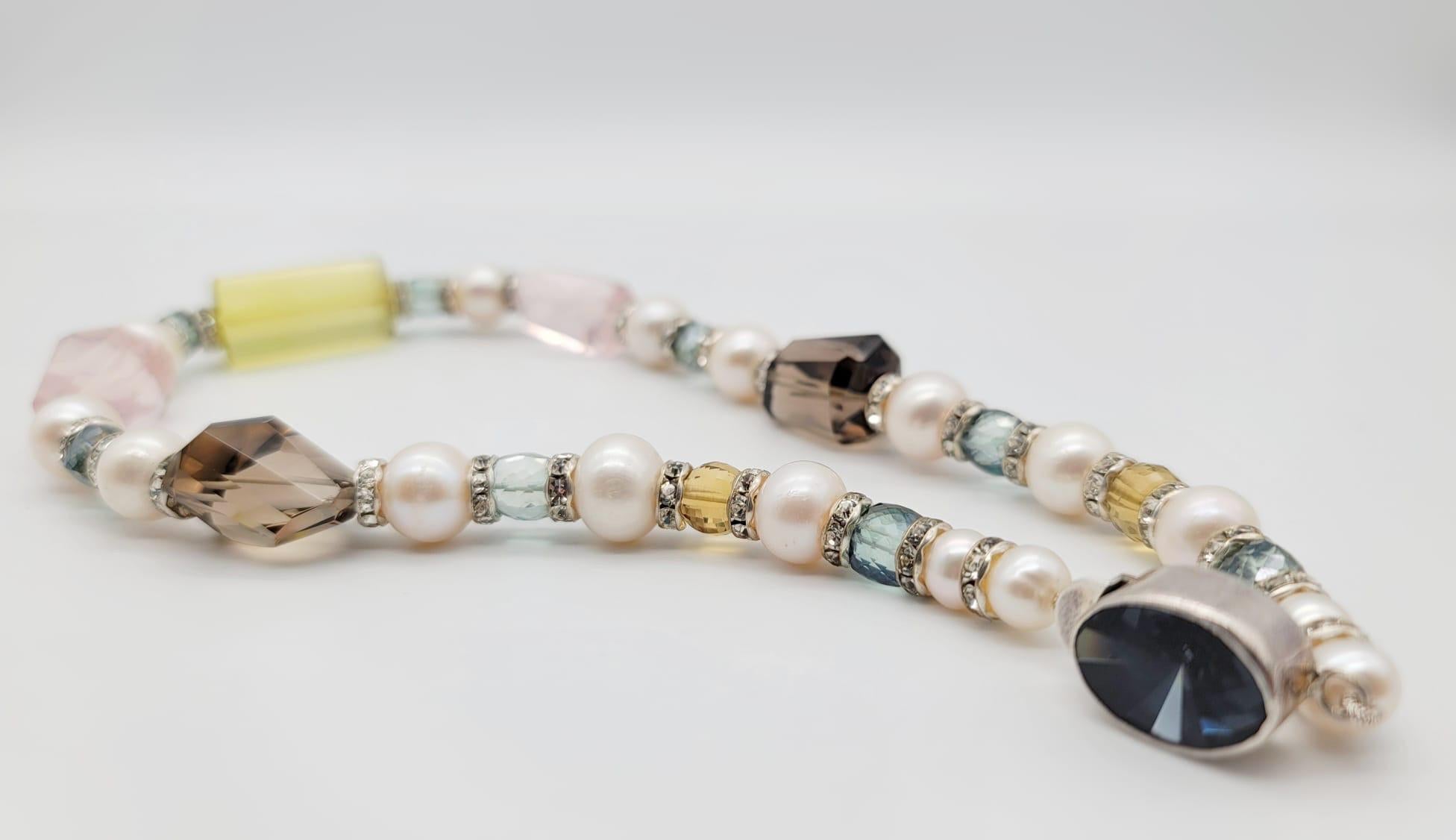 A.Jeschel Elegant crystal Quartz in a soft and flattering palette of gemstones For Sale 7
