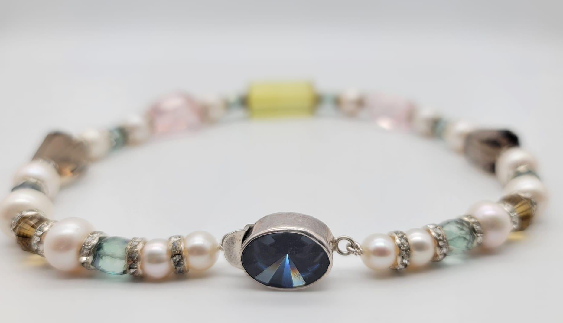 A.Jeschel Elegant crystal Quartz in a soft and flattering palette of gemstones For Sale 8