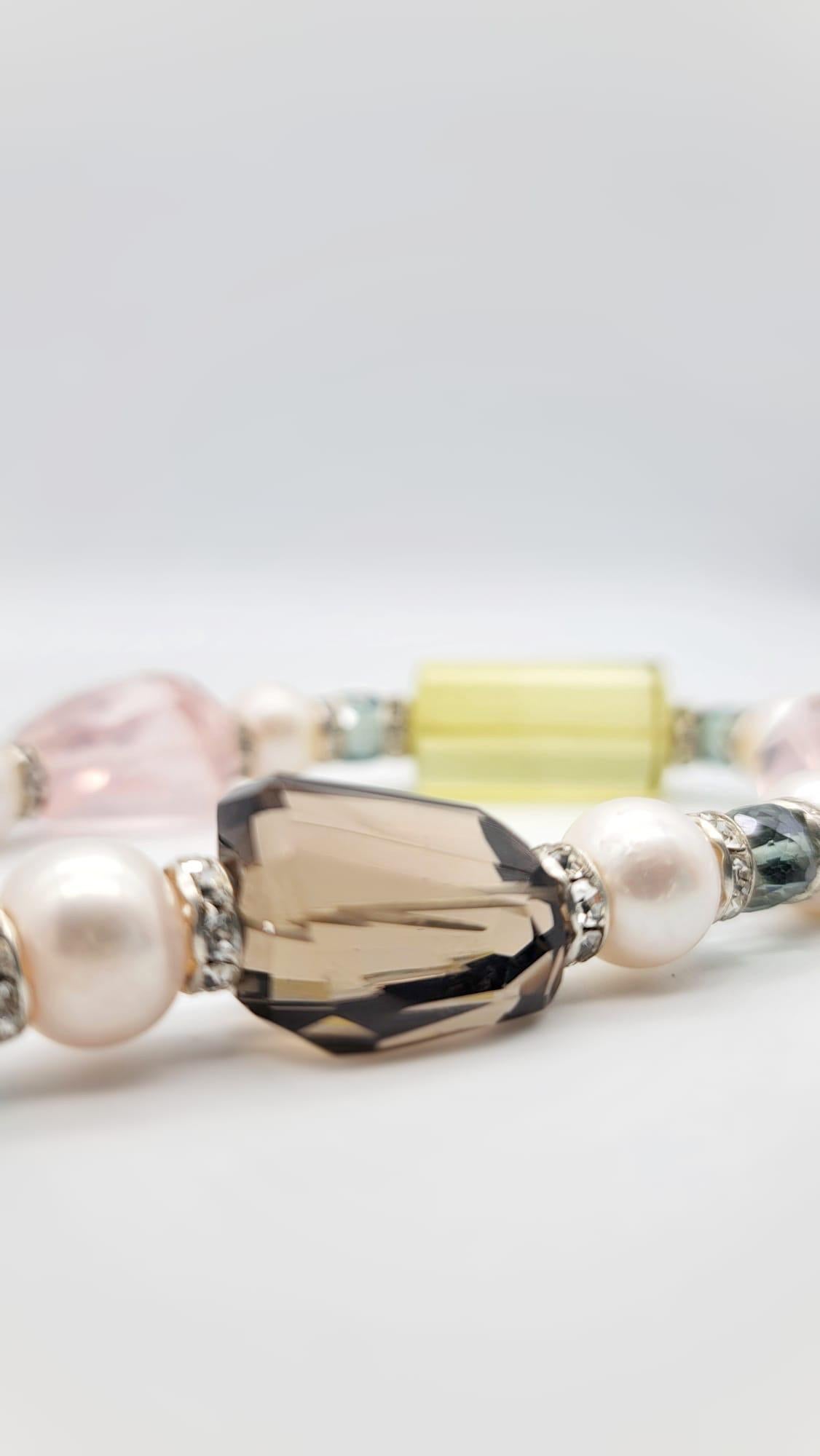 A.Jeschel Elegant crystal Quartz in a soft and flattering palette of gemstones For Sale 1