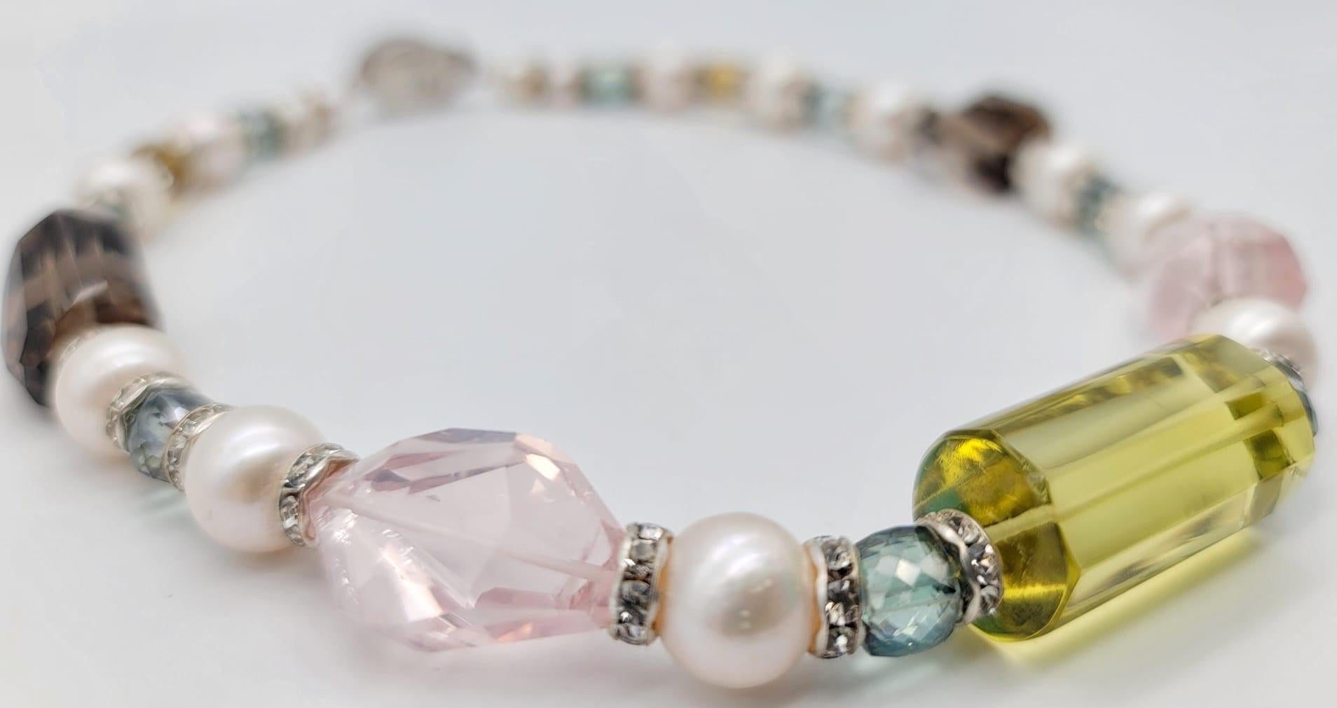 A.Jeschel Elegant crystal Quartz in a soft and flattering palette of gemstones For Sale 2