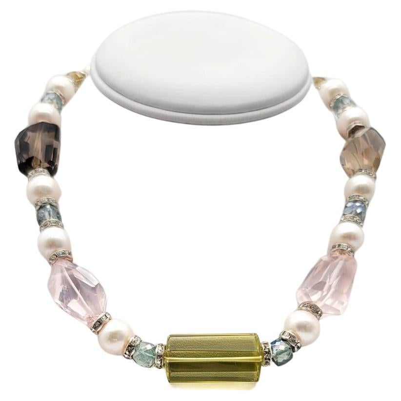 A.Jeschel Elegant crystal Quartz in a soft and flattering palette of gemstones For Sale