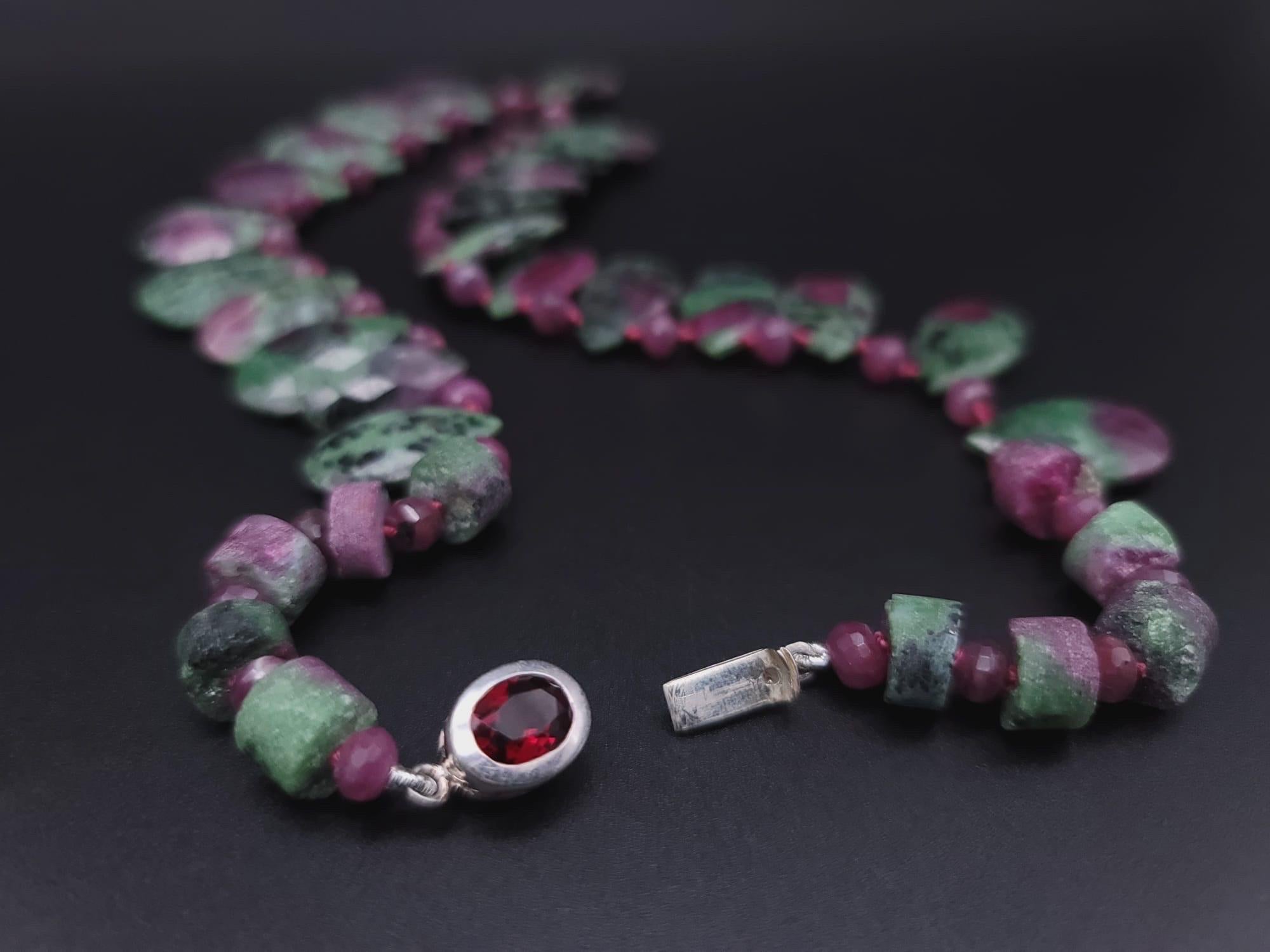 A.Jeschel Elegant Ruby Zoisite faceted Necklace For Sale 2