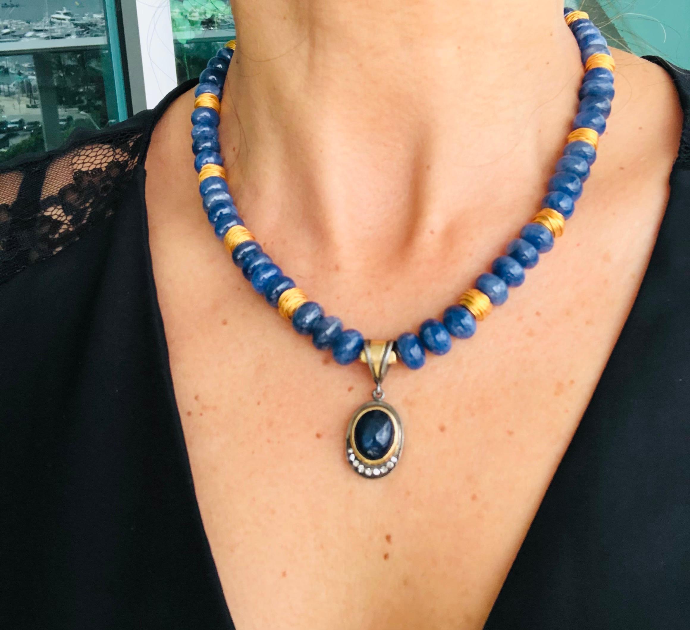 A.Jeschel Royal Blue Sapphire Necklace. 3