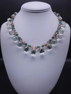 A.Jeschel Elegant soft green Amethyst Necklace