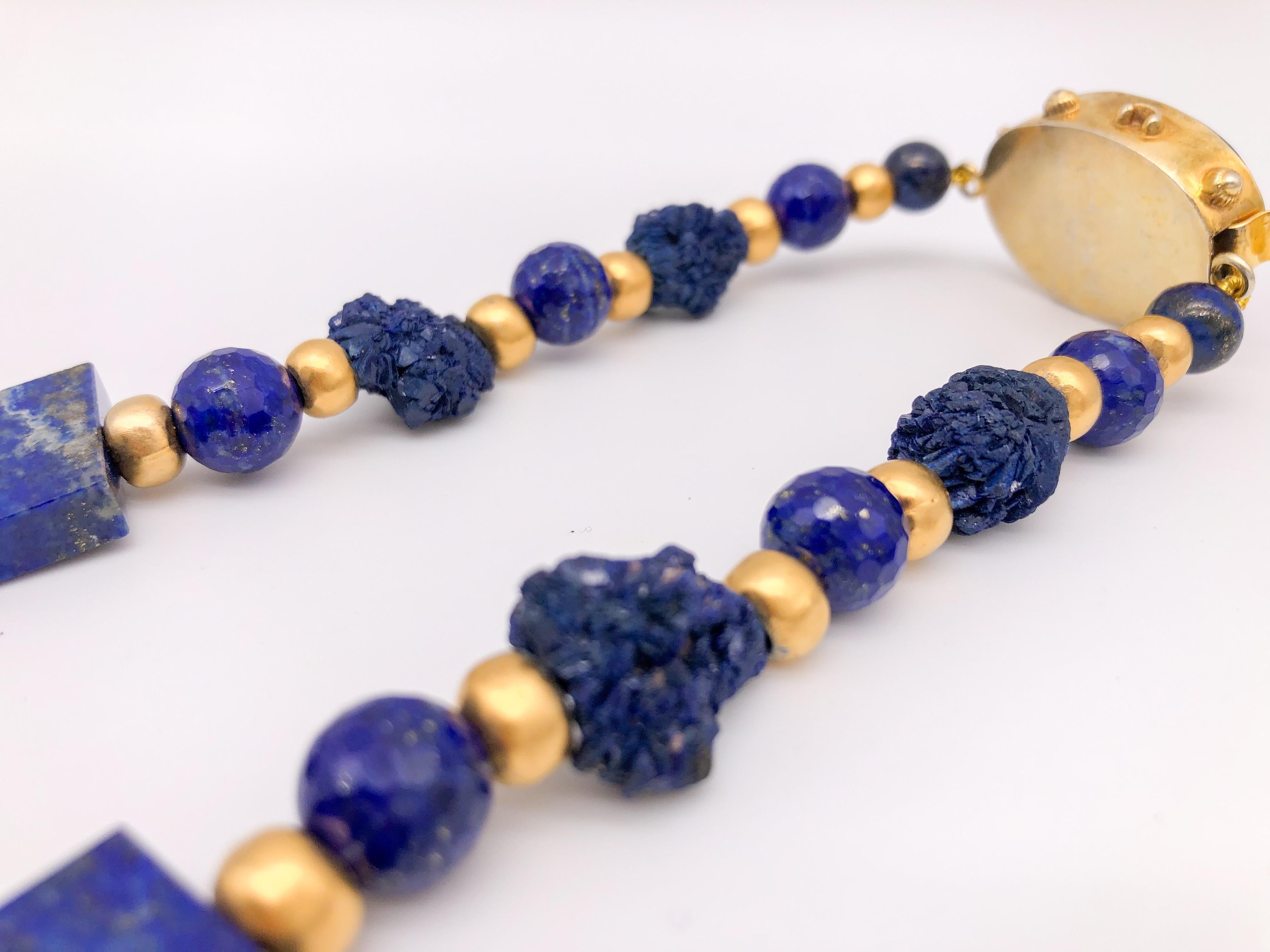 A.Jeschel Fabulous Lapis Lazuli Collar necklace In New Condition For Sale In Miami, FL