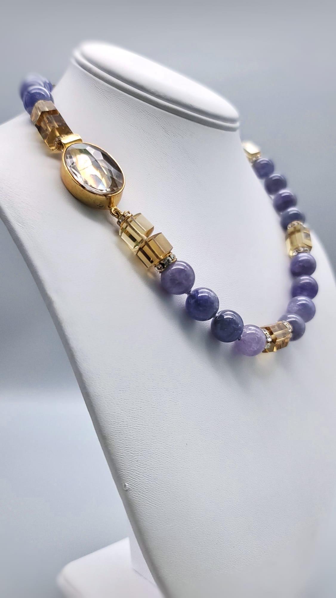 A.Jeschel Atemberaubende Tansanit- und Citrin-Halskette. im Zustand „Neu“ im Angebot in Miami, FL