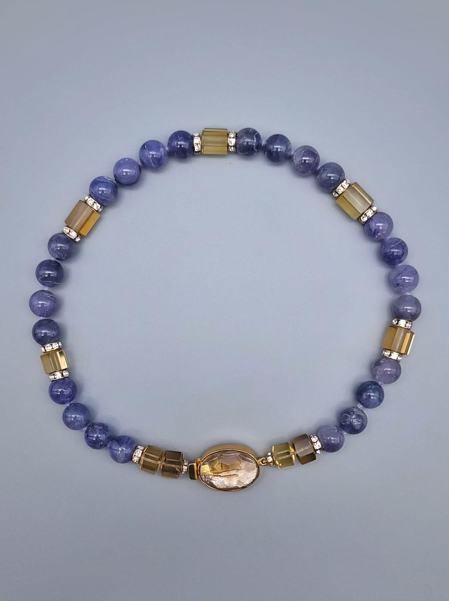 A.Jeschel Stunning Tanzanite and Citrine necklace. For Sale 3