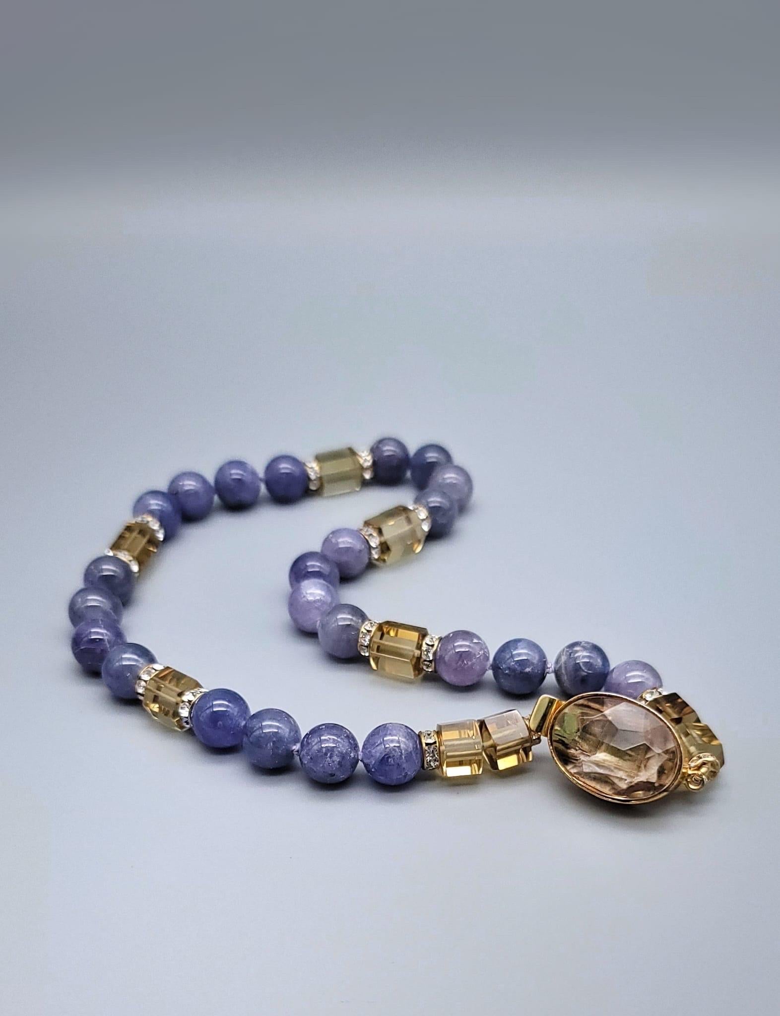 A.Jeschel Stunning Tanzanite and Citrine necklace. For Sale 2