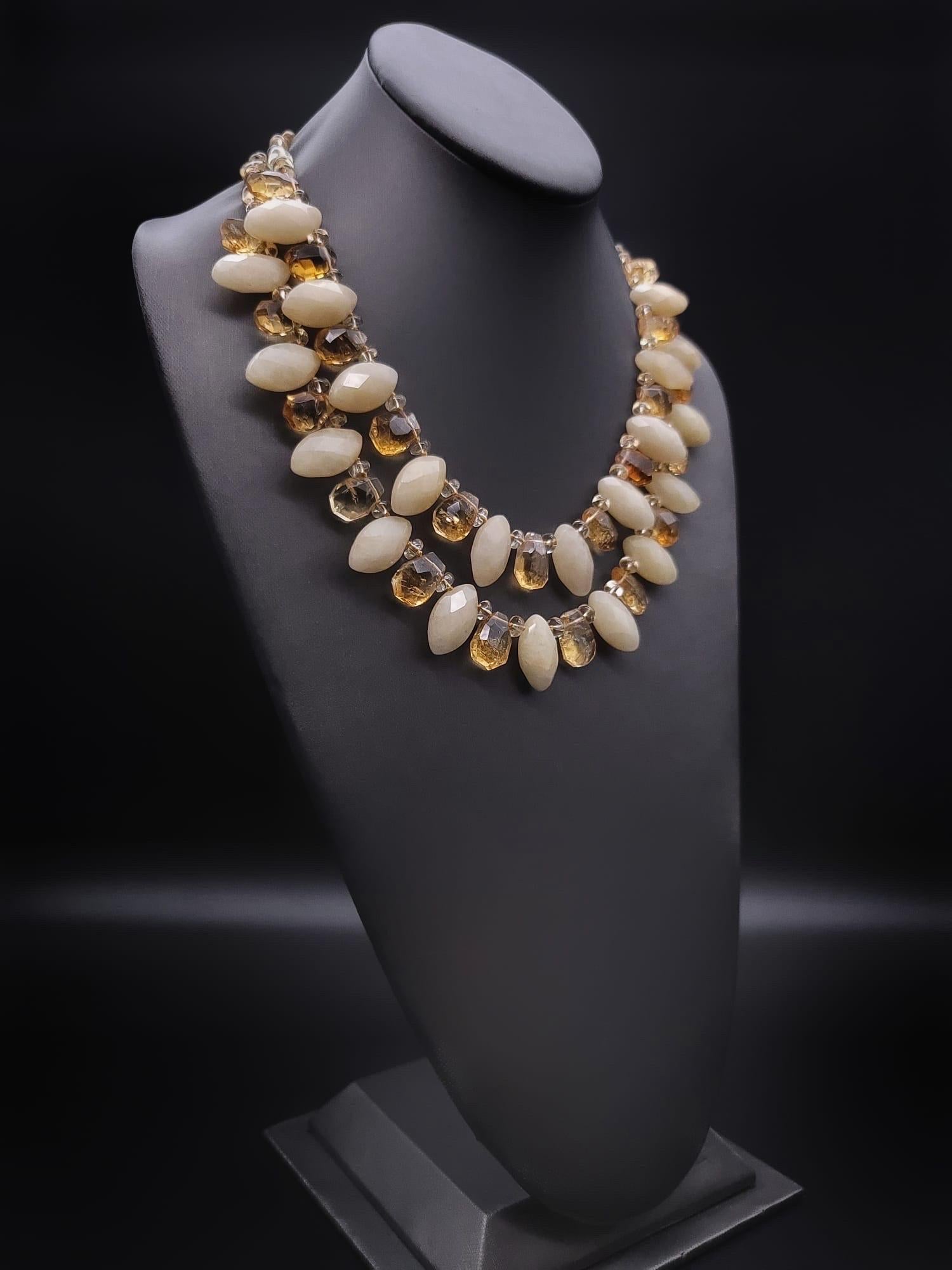 A.Jeschel Sophisticated Faceted Citrine necklace. For Sale 10