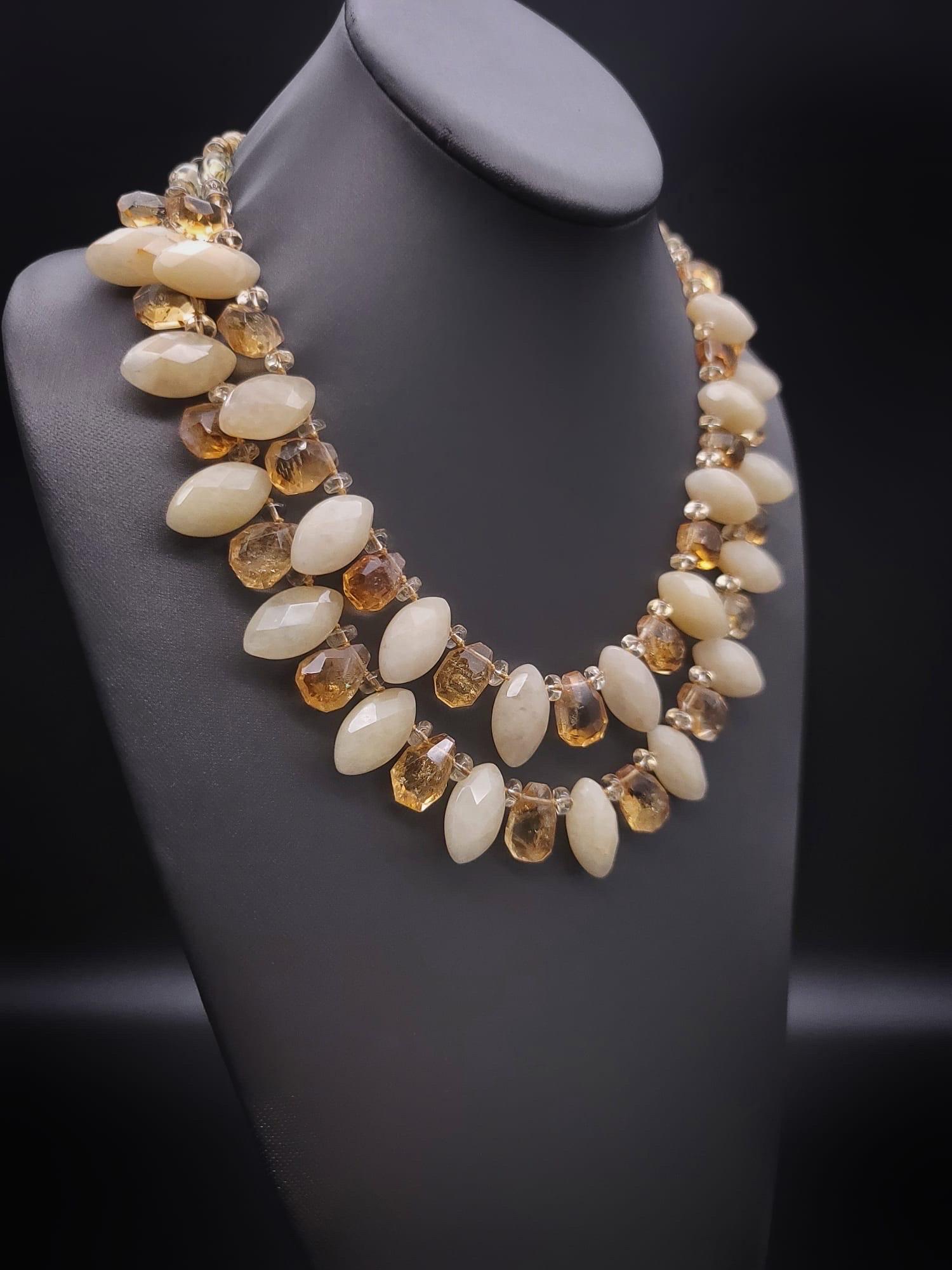 A.Jeschel Sophisticated Faceted Citrine necklace. For Sale 11