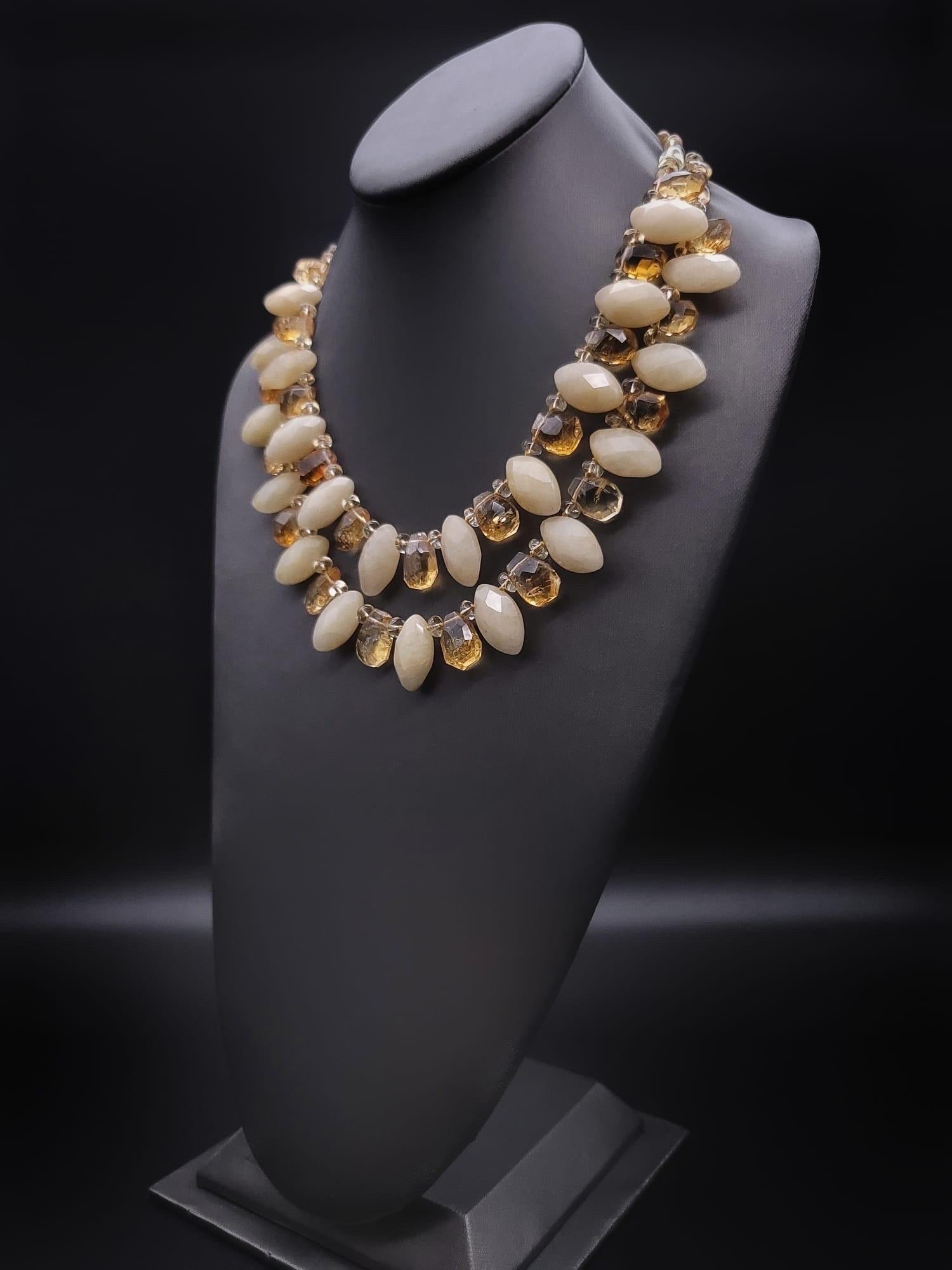 A.Jeschel Sophisticated Faceted Citrine necklace. For Sale 12
