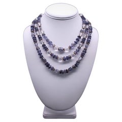 A.Jeschel Collar de iolita facetada y cristal