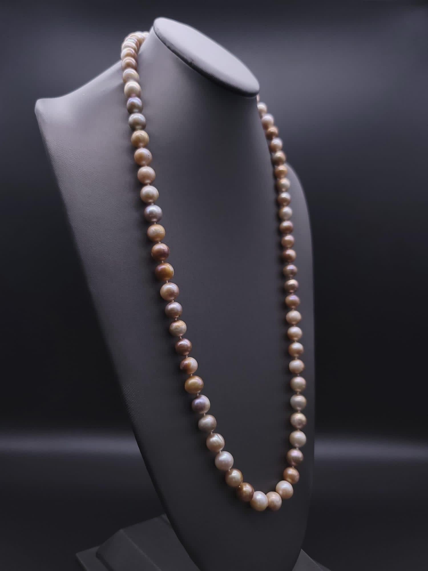 A.Jeschel Fantastic long Champagne Pearl necklace 7
